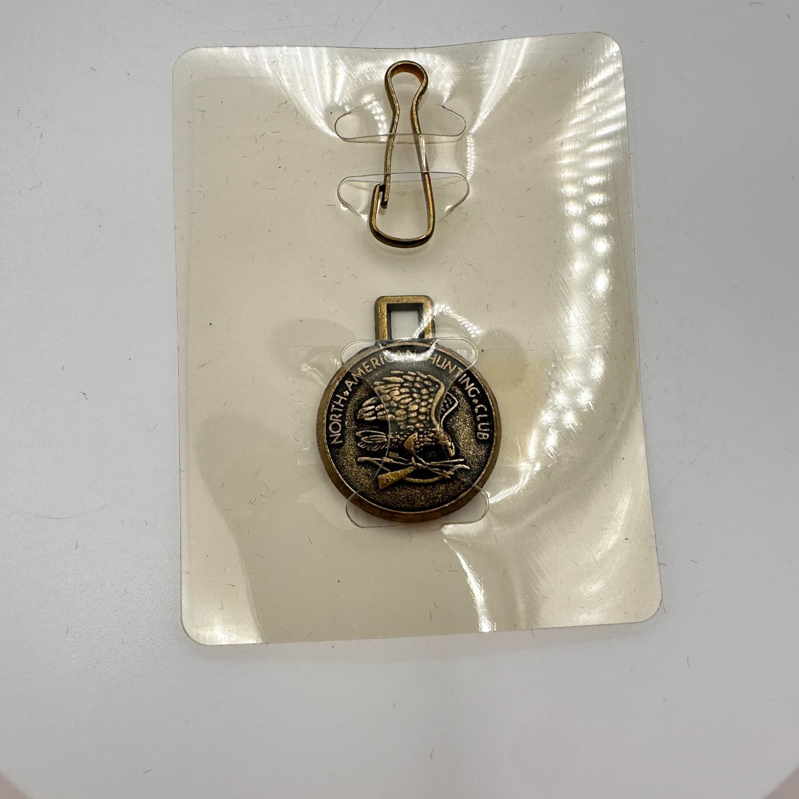 Vintage 90s Bronze Tone North American Hunting Club Eagle Pendant Charm Jewelry - Thumbnail 3