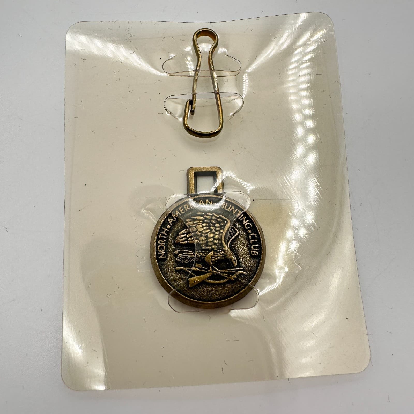 Vintage 90s Bronze Tone North American Hunting Club Eagle Pendant Charm Jewelry - Thumbnail 4