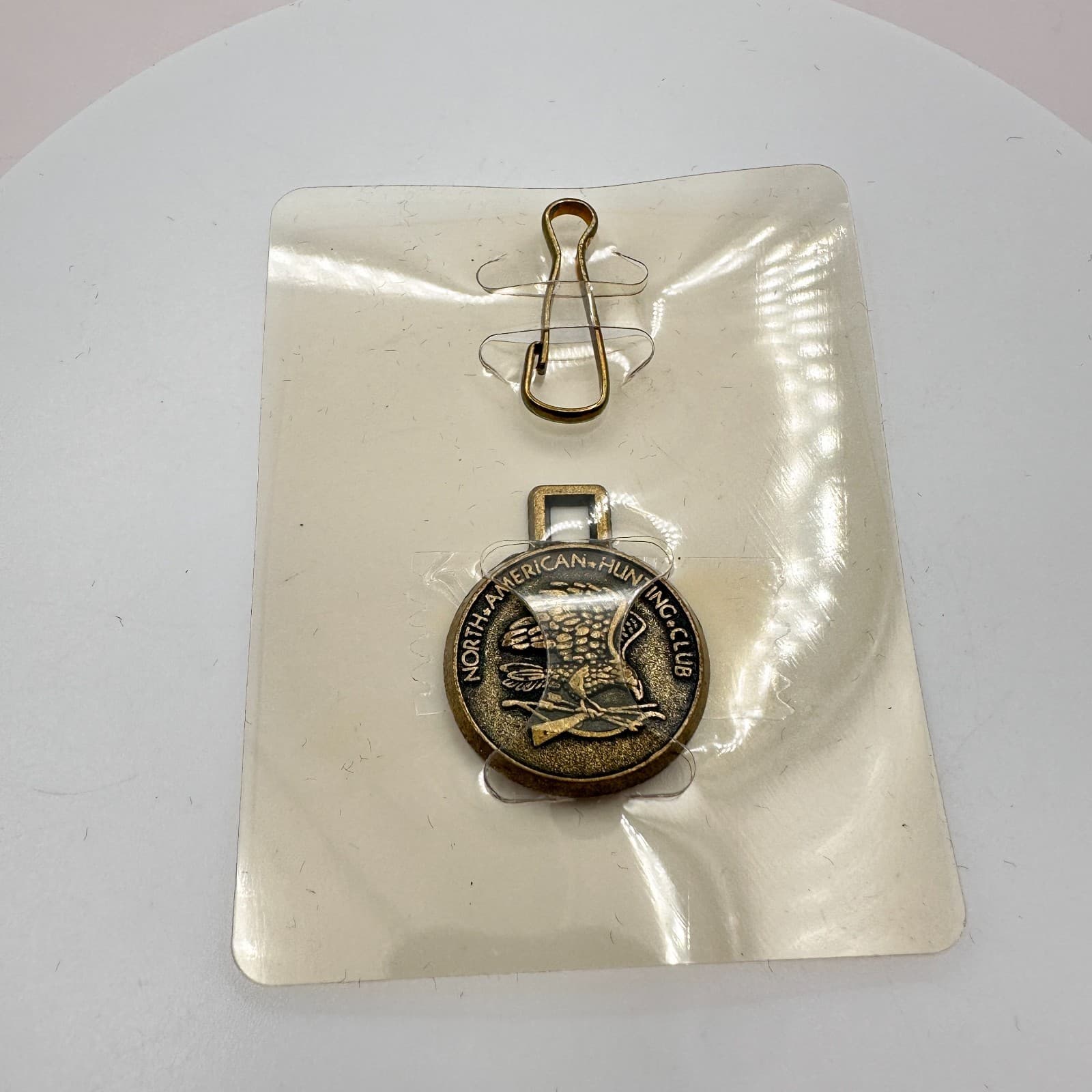 Vintage 90s Bronze Tone North American Hunting Club Eagle Pendant Charm Jewelry - Thumbnail 5