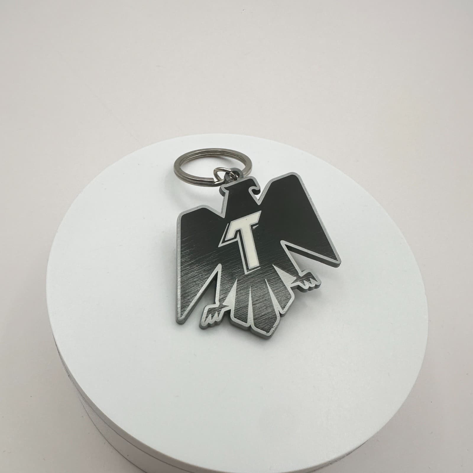 Vintage 90s Tecate Eagle Logo Silver tone Beer Bottle Opener Keyring Black - Thumbnail 4