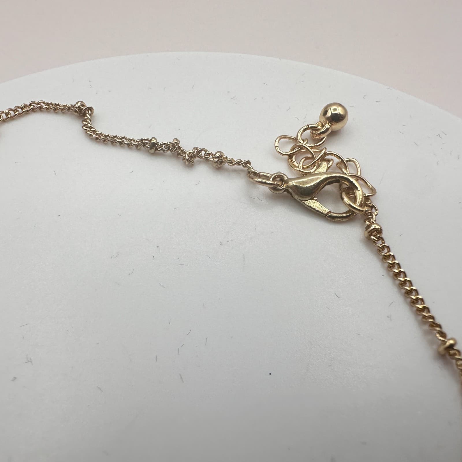 Vintage Y2k Gold Tone Satellite Chain Natural Spiral Seashell Pendant Jewelry - Thumbnail 6