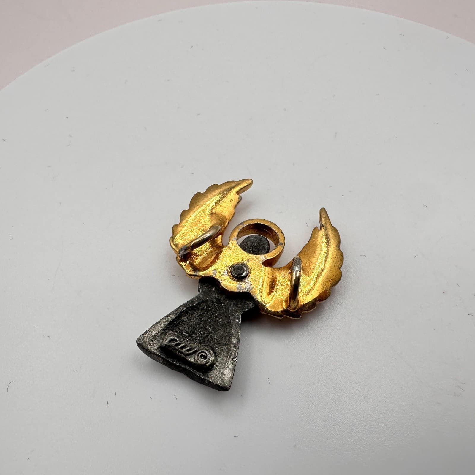 Vintage Y2K Gold Tone Angel Wings Pendant Religious Women's Classic Jewelry - Thumbnail 7