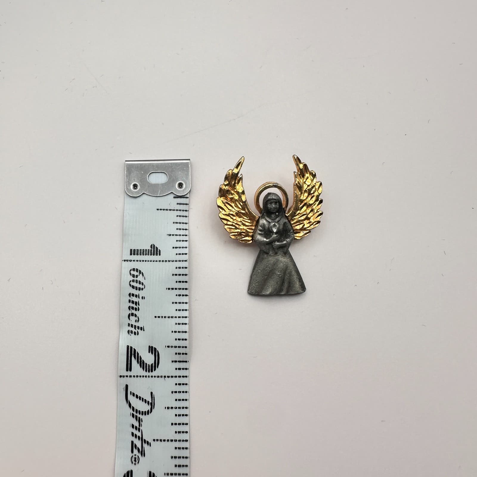 Vintage Y2K Gold Tone Angel Wings Pendant Religious Women's Classic Jewelry - Thumbnail 9