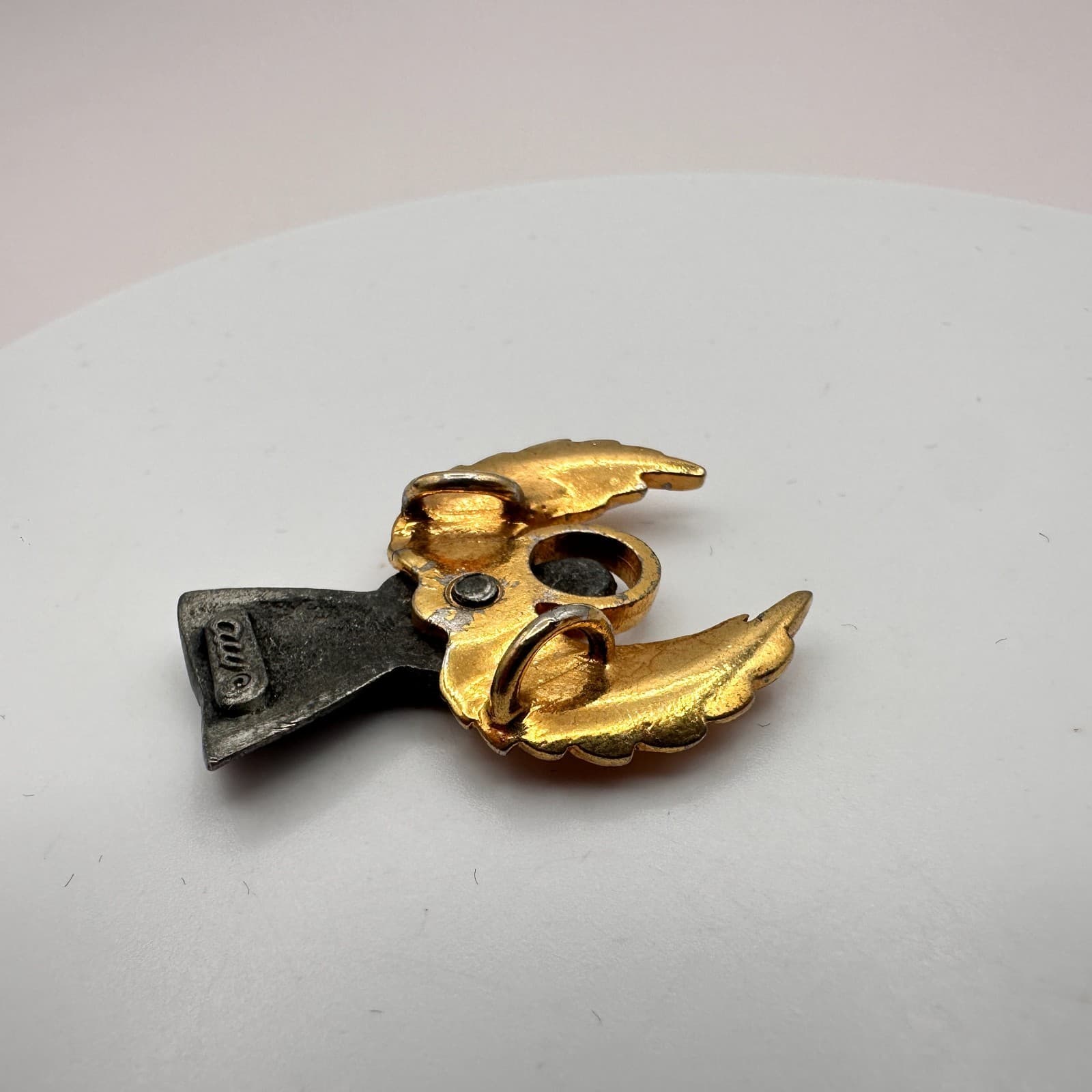 Vintage Y2K Gold Tone Angel Wings Pendant Religious Women's Classic Jewelry - Thumbnail 8