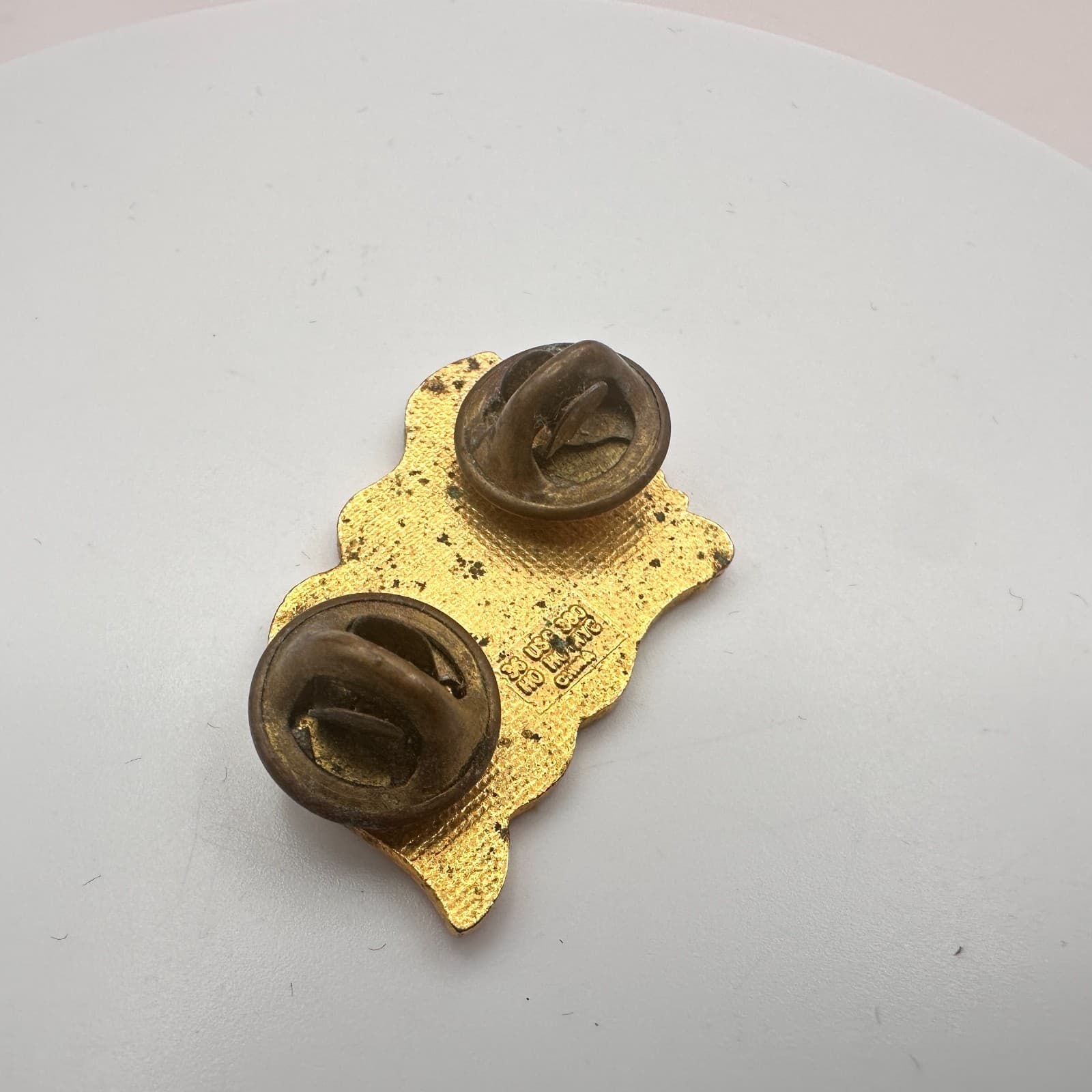 Vintage 90s Ho Ho NYC Enamel Atlanta Olympics USA Flag Pin Gold Tone Jewelry - Thumbnail 5