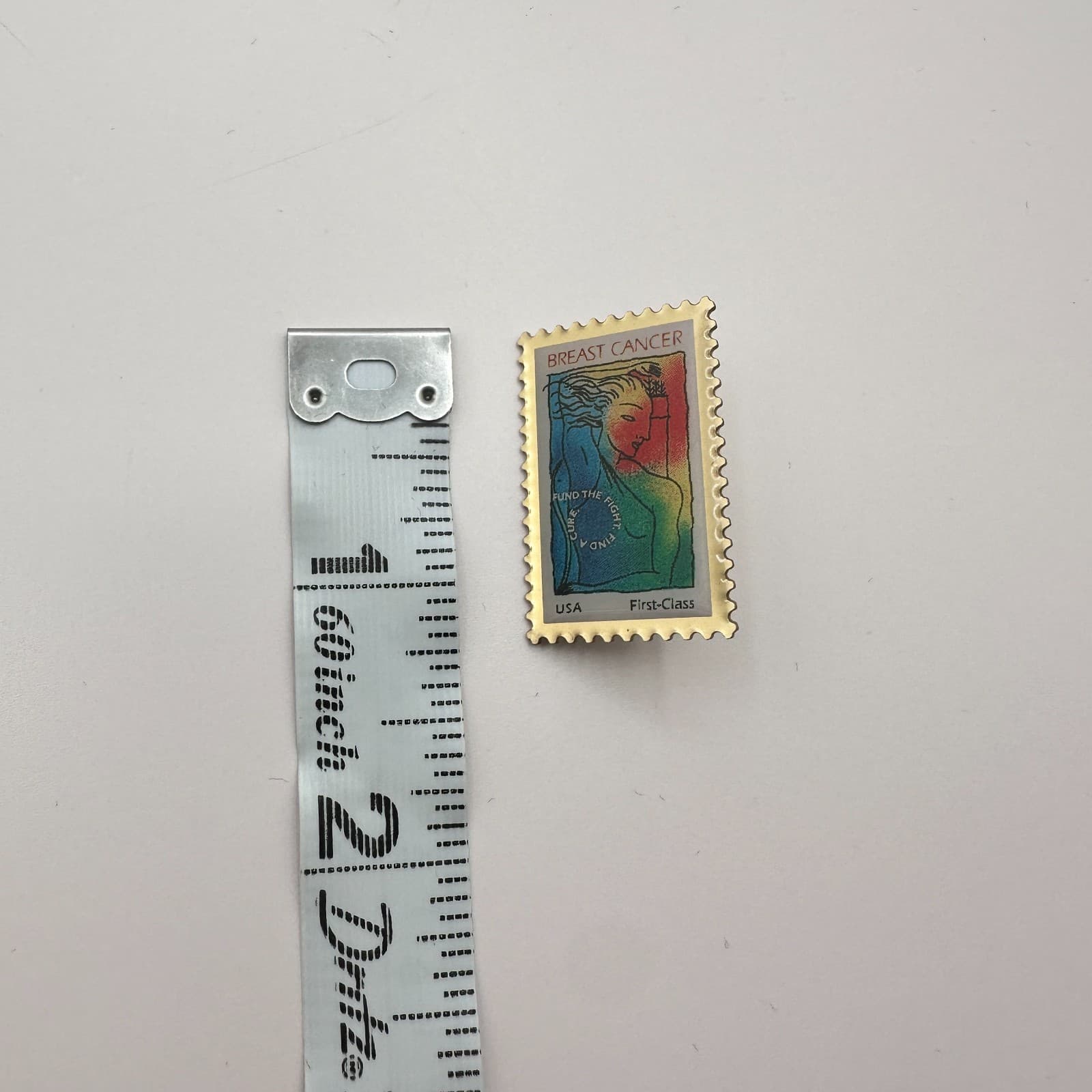 Vintage 90s Winco International Breast Cancer Awareness USPS Stamp Brooch Pin - Thumbnail 5