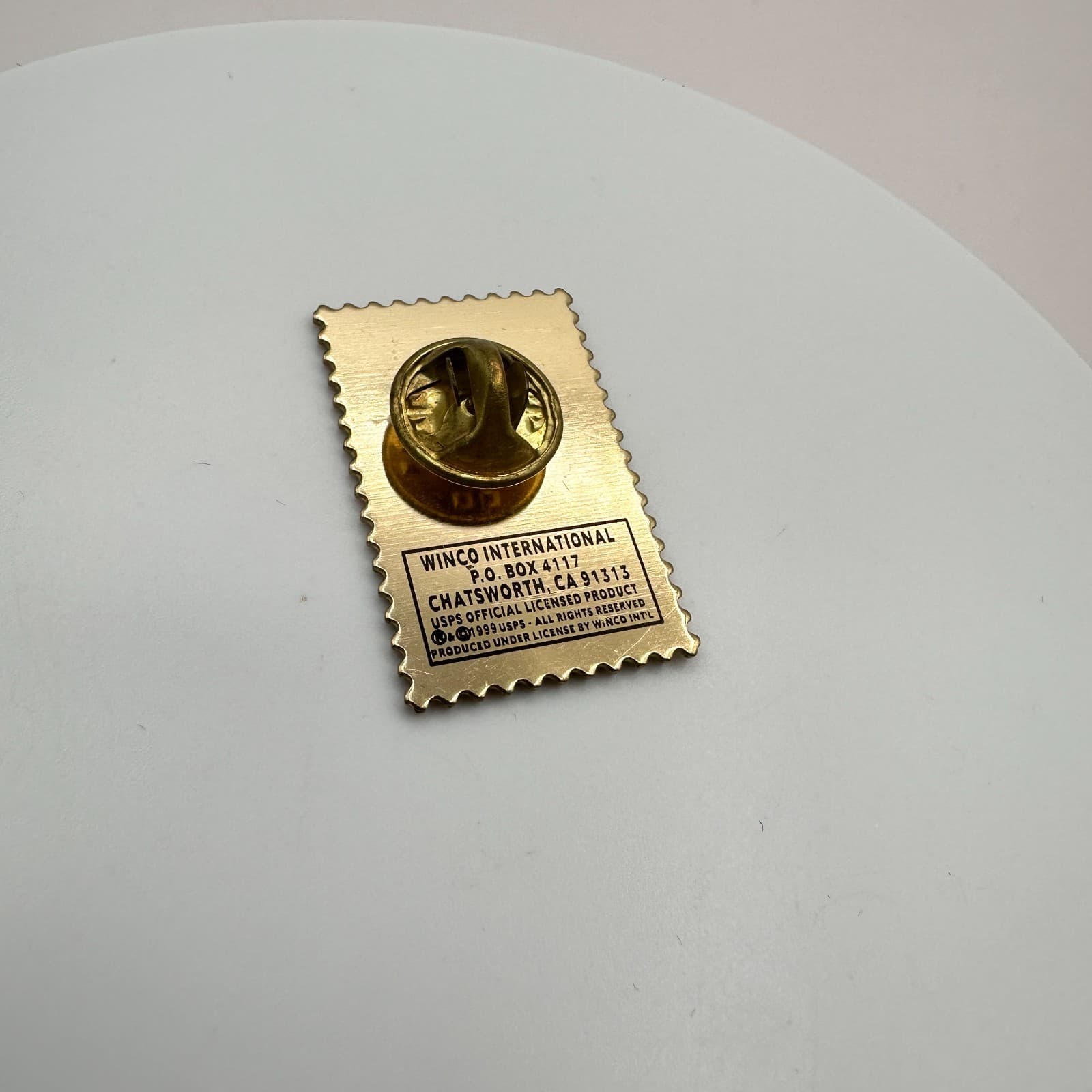Vintage 90s Winco International Breast Cancer Awareness USPS Stamp Brooch Pin - Thumbnail 4