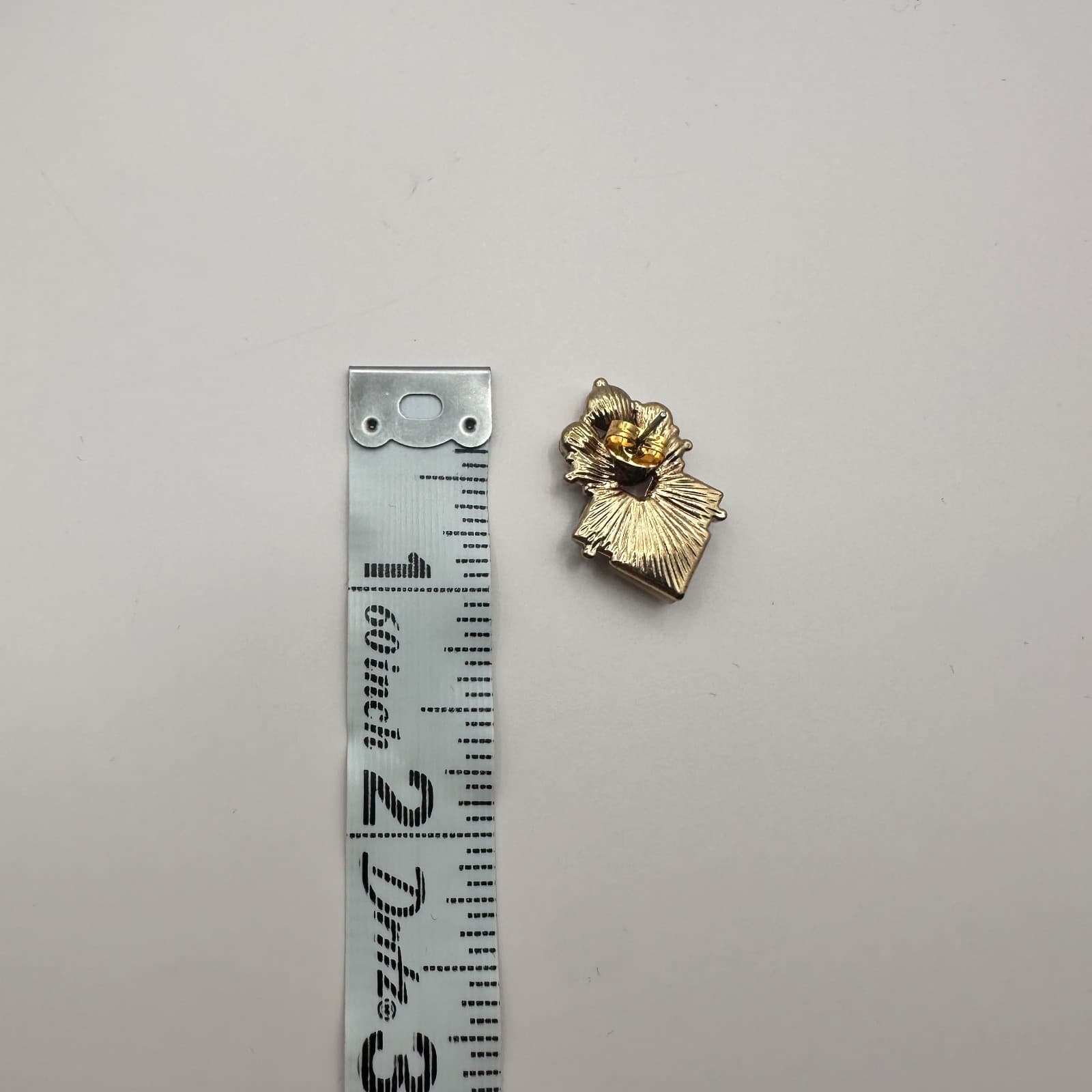 Vintage 90s Gold Tone Glass Statement Earrings Women's Classic Fashion Jewelry - Thumbnail 6