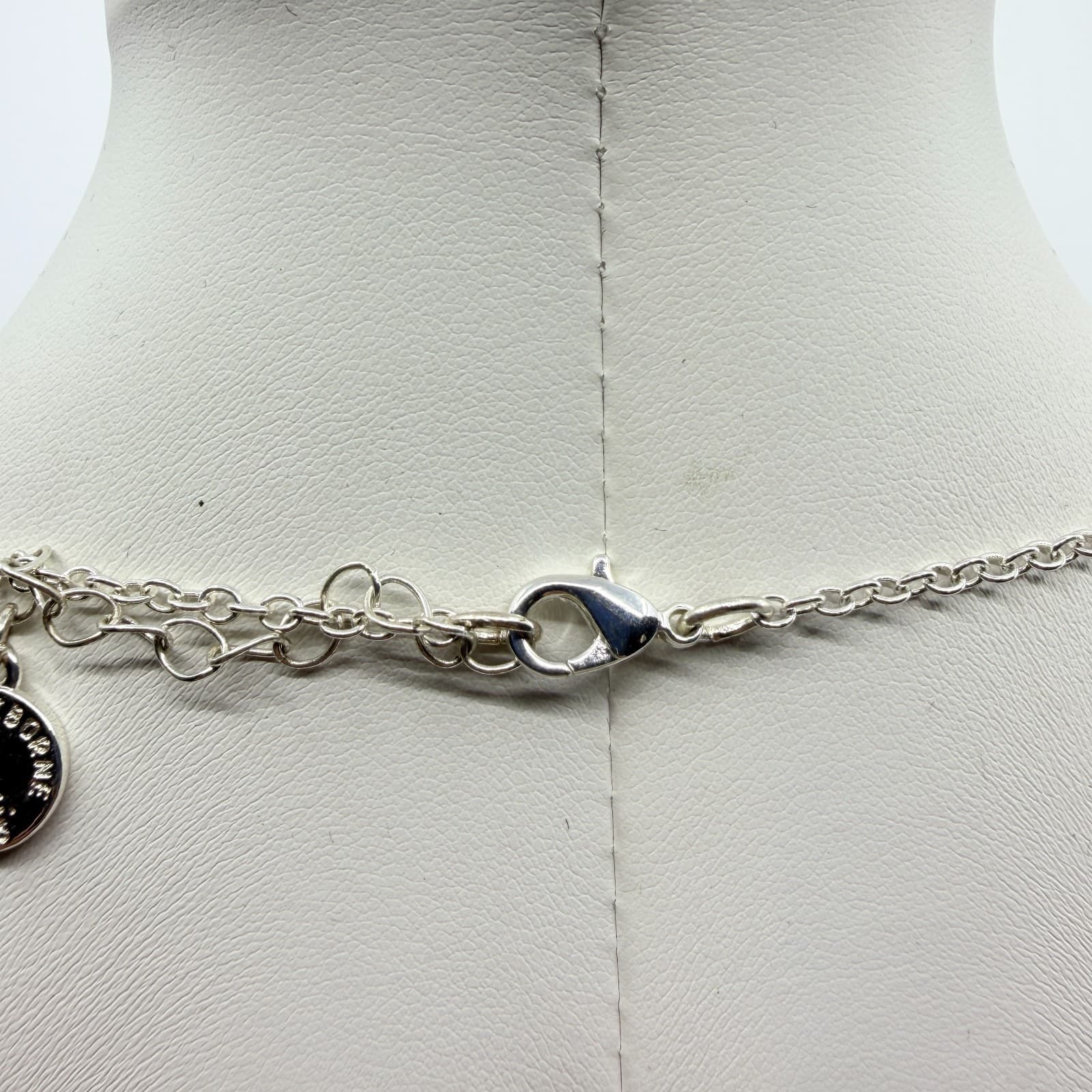 Vintage Silver Tone Black Faceted Resin Bib Necklace Teardrop Marquise Choker - Thumbnail 6