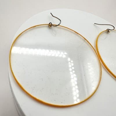 Vintage 80s Hand-Forged Gold Tone Hoop Earrings Ornate Circular Dangle Jewelry