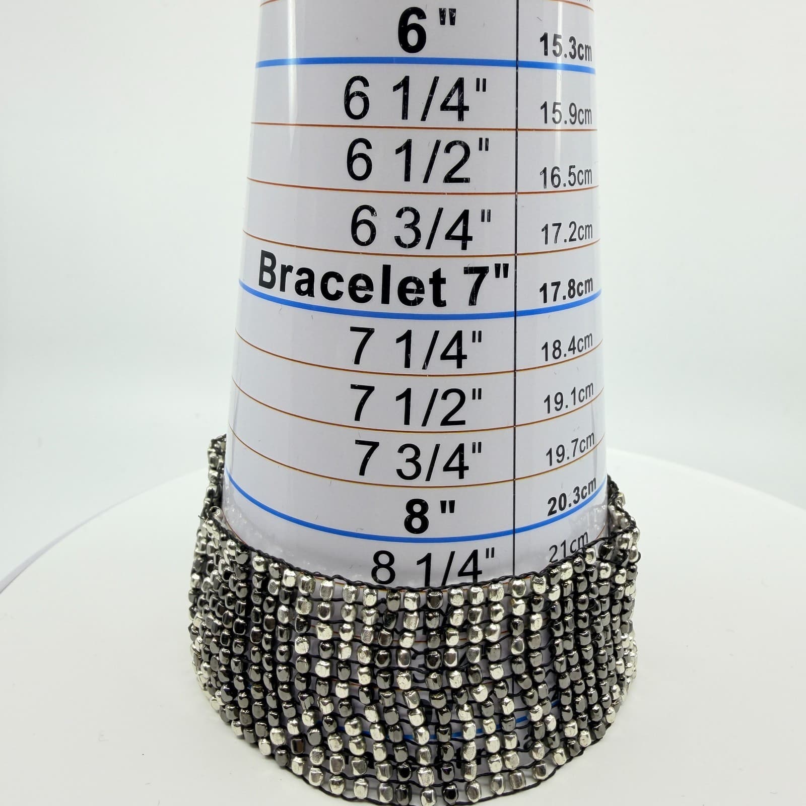 Vintage Silver Tone Chunky Cuff Bracelet Statement Bold Mesh Y2K Retro 90s Boho - Thumbnail 7