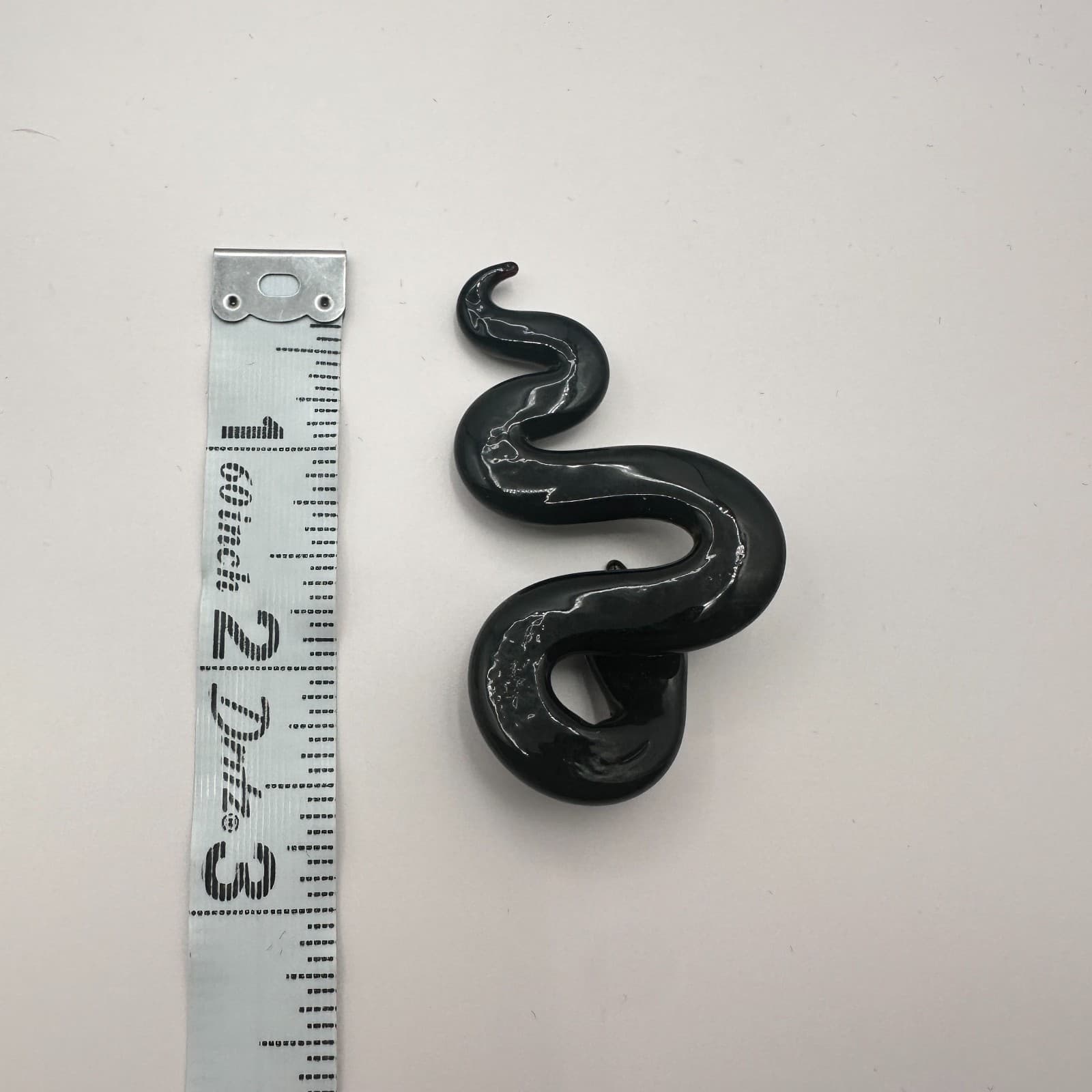 Vintage 90s Black Snake Gold Swirl Art Deco Goth Home Decor Accessories - Thumbnail 6