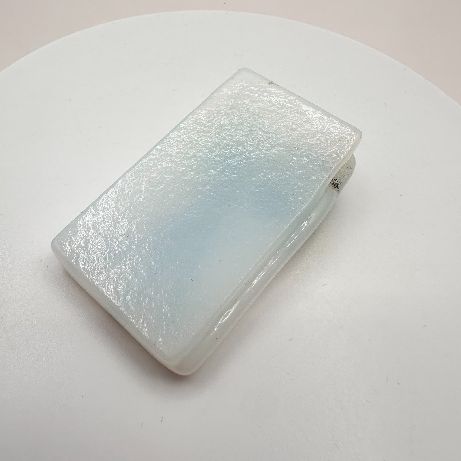 Vintage Y2K White Fused Glass Green Bubbles Tree Rectangle Home Decoration - Thumbnail 7