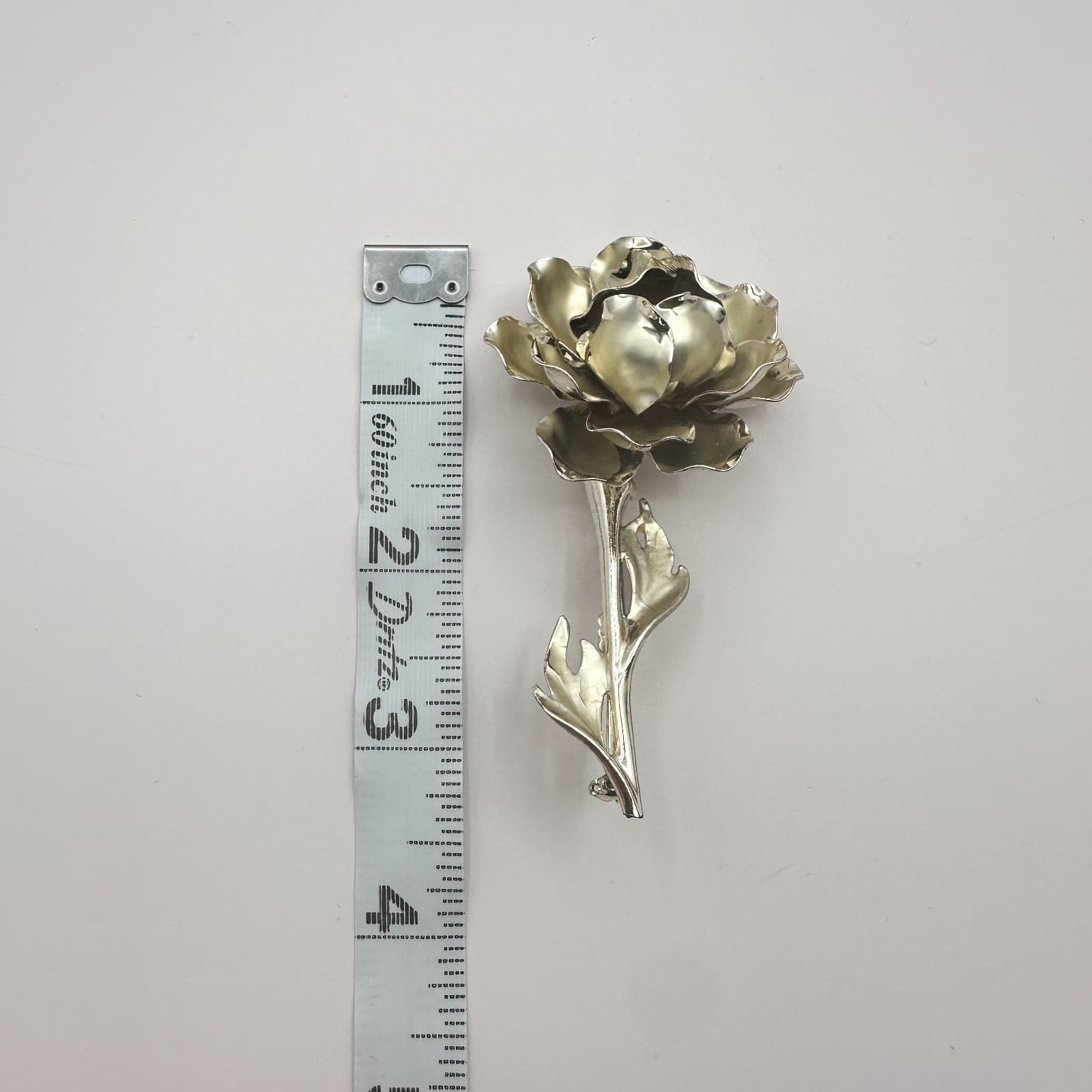 Vintage Y2K Gold Tone Rose Floral Brooch Pin Retro Women's Classic Jewelry - Thumbnail 8