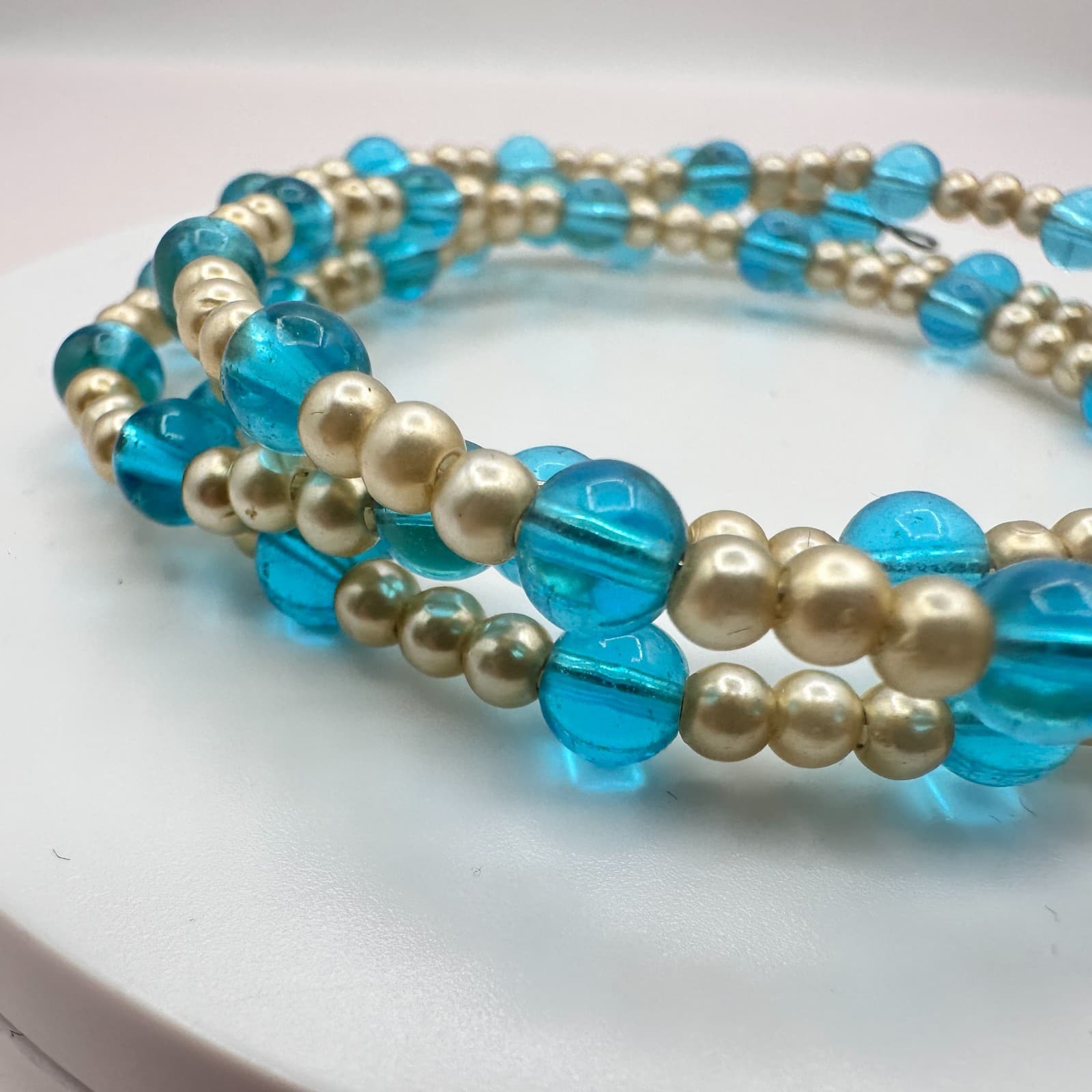 Vintage Y2K Multi Strand Wrap Beaded Bracelet Retro Women's Classic Jewelry - Thumbnail 4