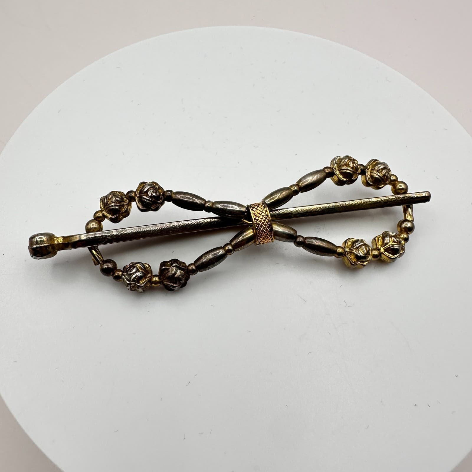 Vintage 90s Floral Barrette Hair Clip Beaded Women's Classic Fashion Jewelry