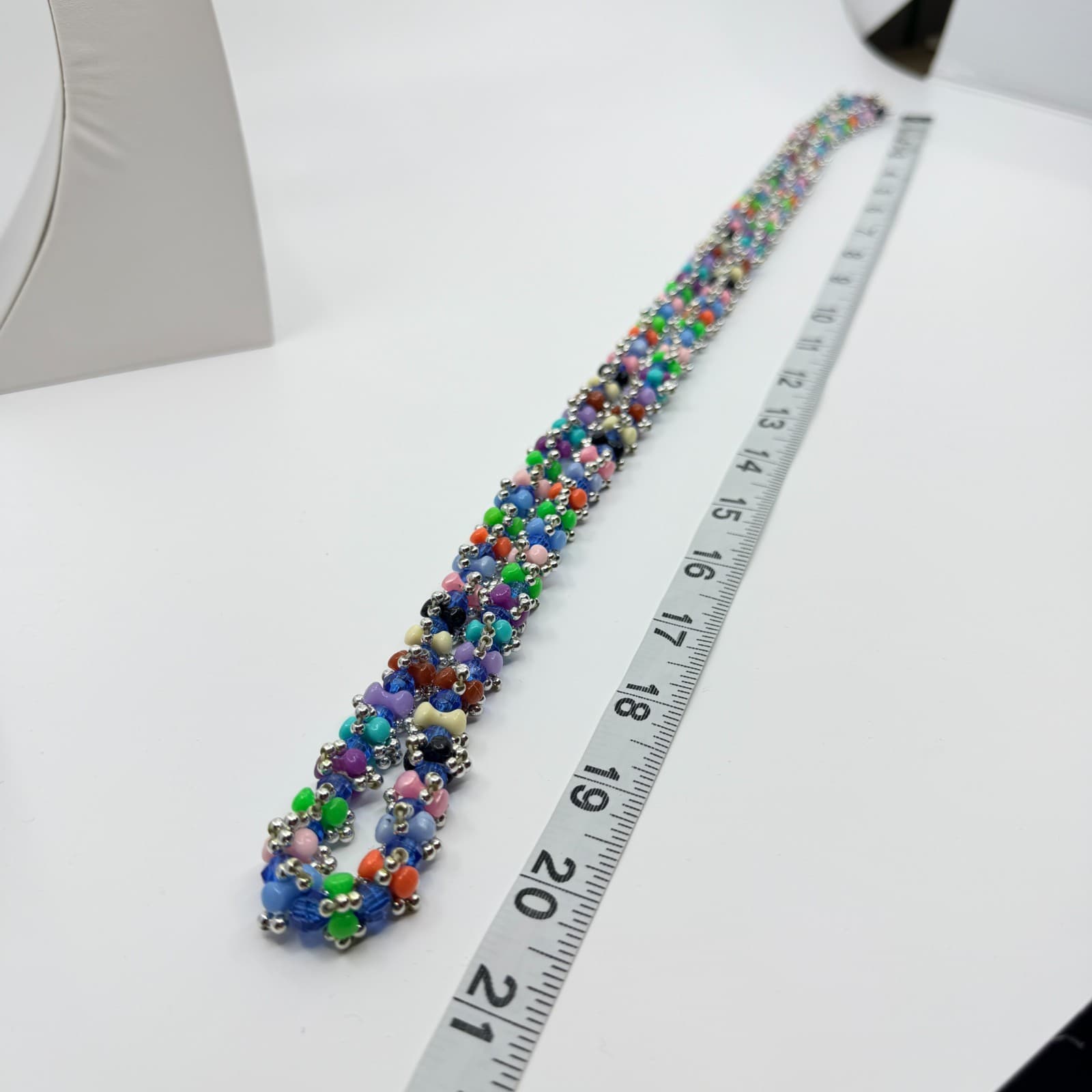 Vintage Multi Color Seed Bead Necklace Chunky Multi Strand Cluster Statement 90s - Thumbnail 9