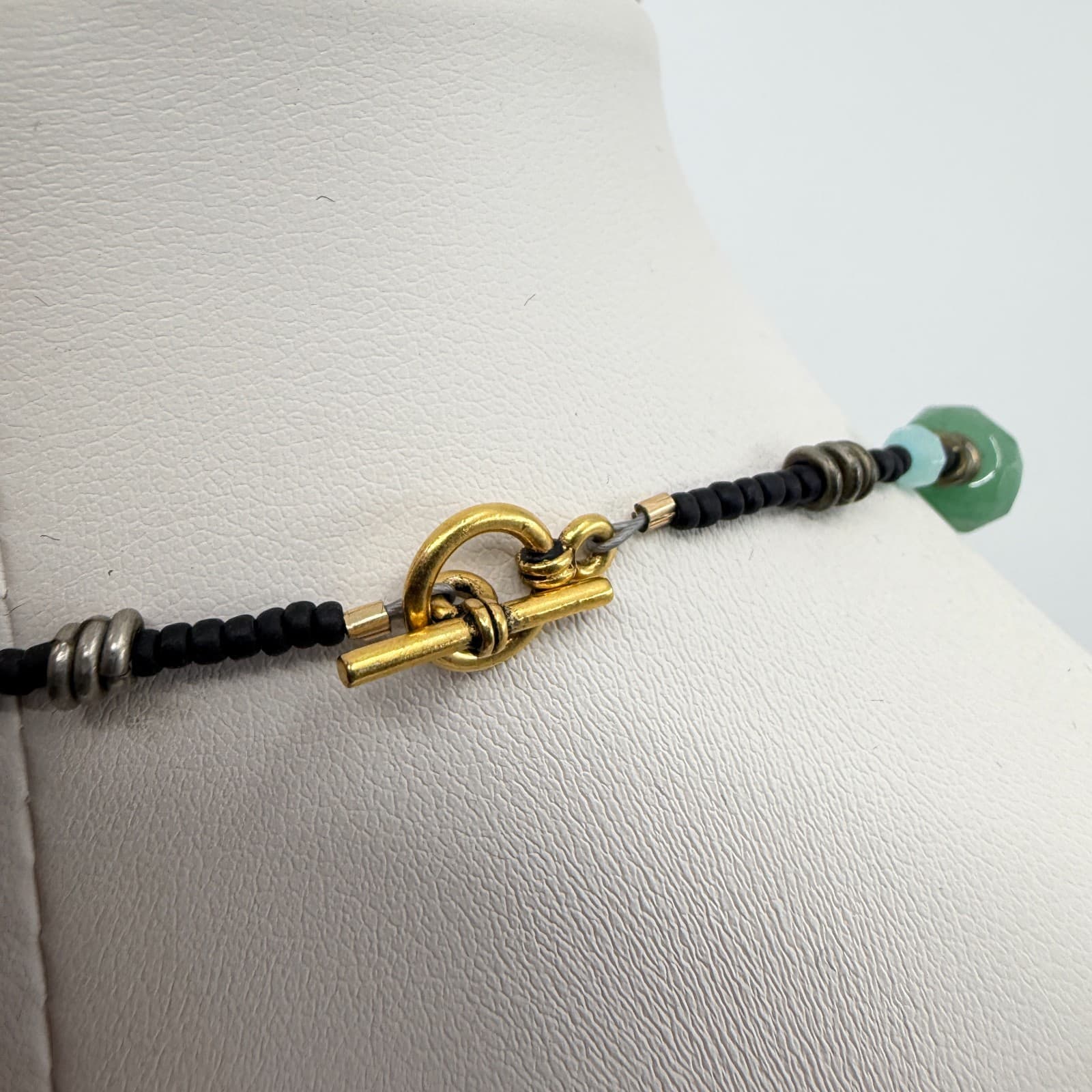 Vintage Gold Tone Multi Color Faceted Bead Cage Bead Necklace Boho Retro Ornate - Thumbnail 9