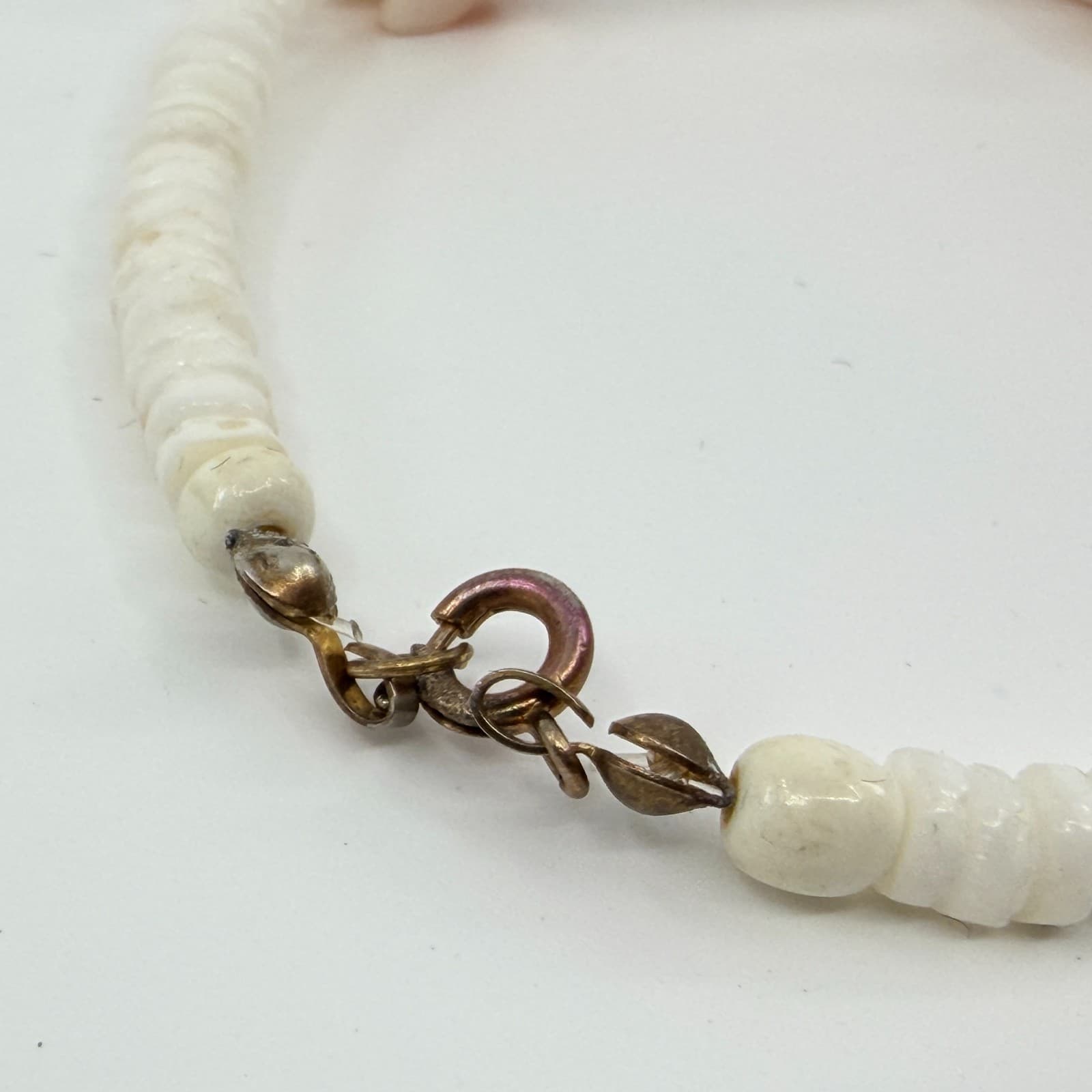 Vintage Natural Puka Shell Necklace Choker Cut Clam Conch Shell Beachy Boho 90s - Thumbnail 4