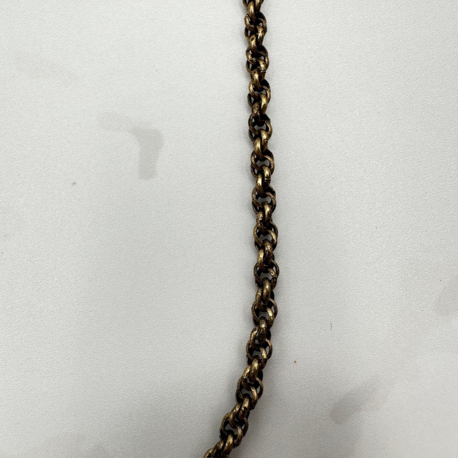 Vintage VTG Bohemian Tribal Agate Beads Silver-Tone Rope Chain Long Statement - Thumbnail 4