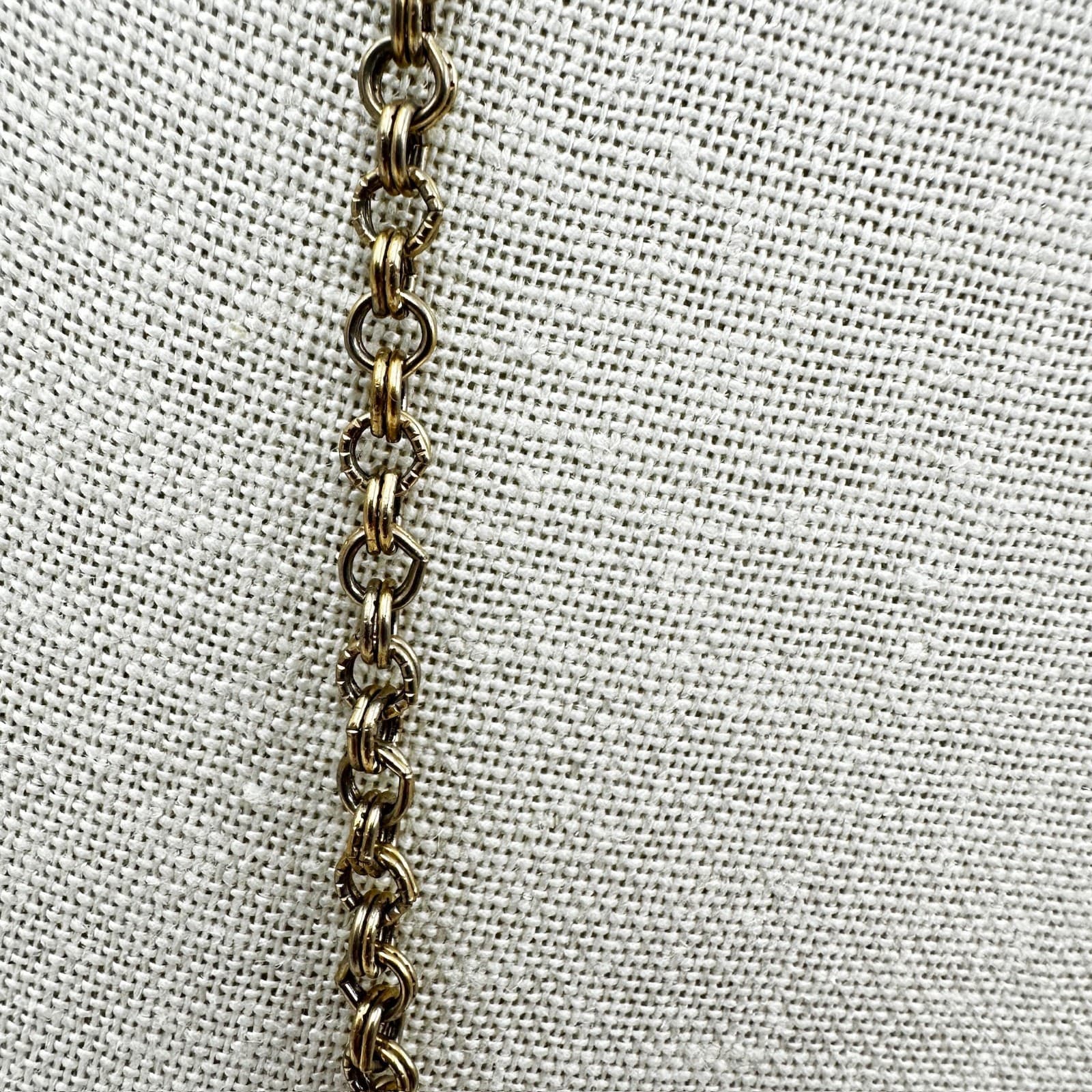 Vintage Gold-Tone Classic Fashion Unisex Adjustable Rolo Chain Lobster Necklace - Thumbnail 4