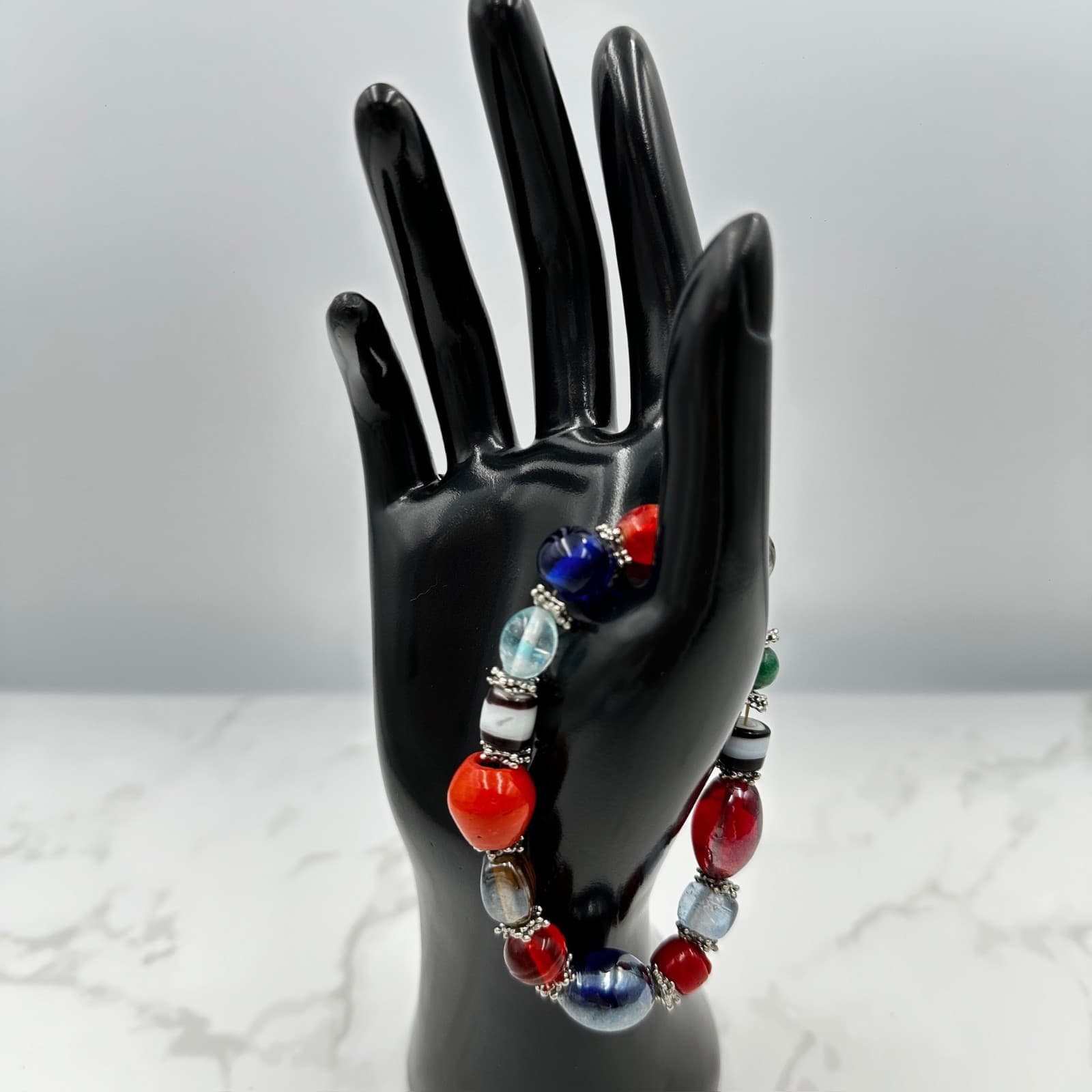 Vintage Women's Multicolor Beaded Elegant Fashion Classic Elastic Bracelet