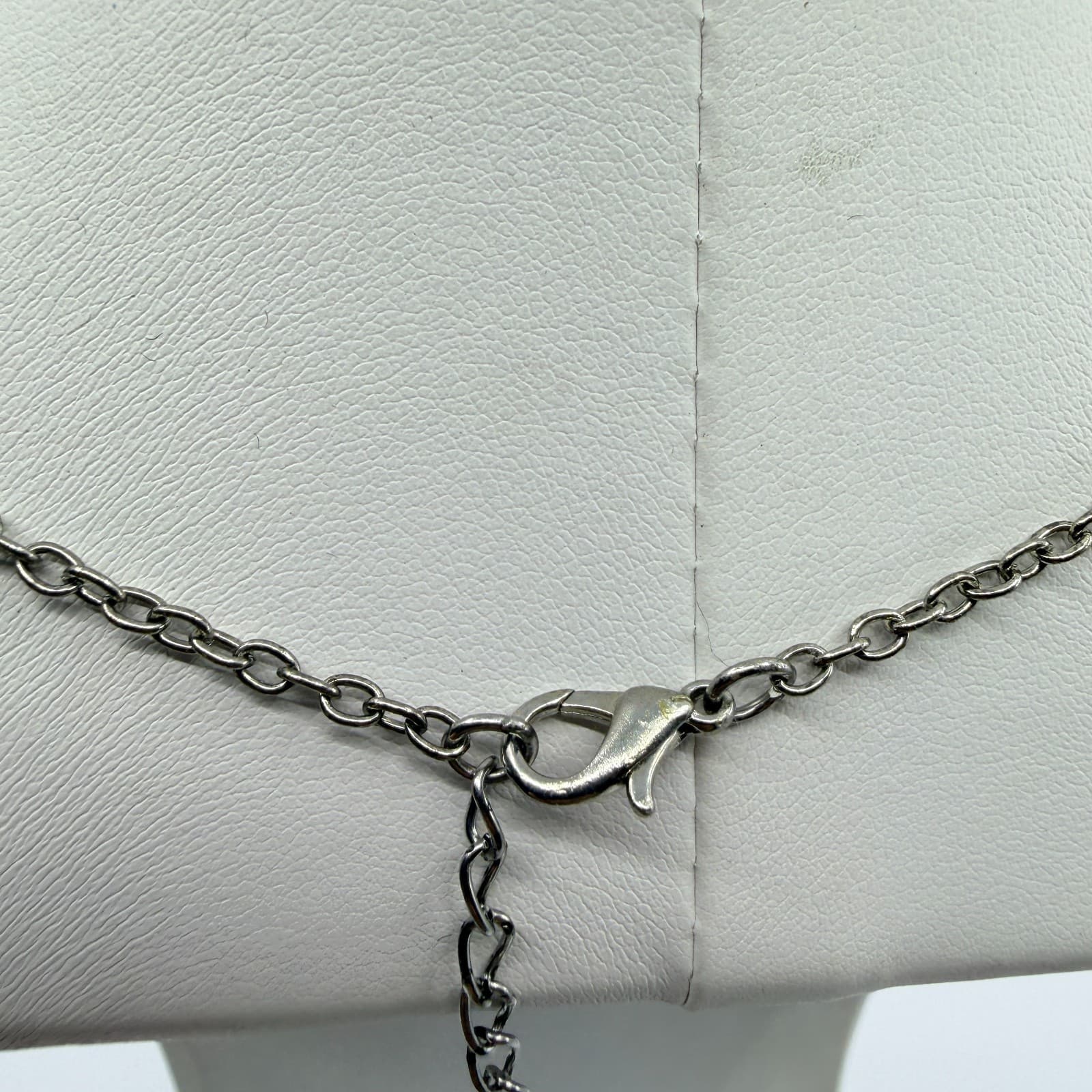 Vintage Silver Tone Serenity Heart Pendant Necklace Inspirational Statement Y2K - Thumbnail 5
