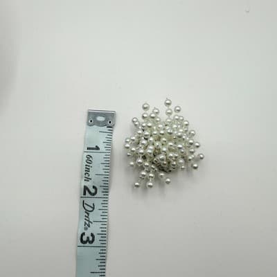 Vintage 90s Pearl Cluster Shoe Clips Wedding Footwear Embellishment Pair Jewelry - Thumbnail 8