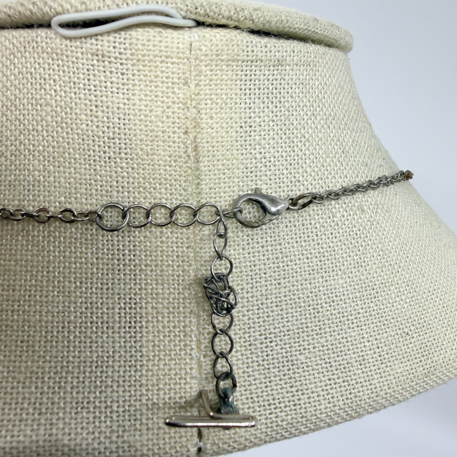 Vintage Silver Tone Boho Tribal Bib Statement Necklace Fringe Ball Disc Charms - Thumbnail 6