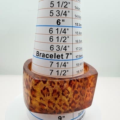 Bracelet Vintage Leopard Print Resin Bangle Chunky Statement Bold Y2K Boho 90s - Thumbnail 9
