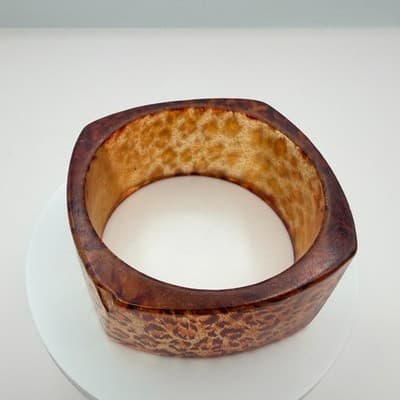 Bracelet Vintage Leopard Print Resin Bangle Chunky Statement Bold Y2K Boho 90s - Thumbnail 4