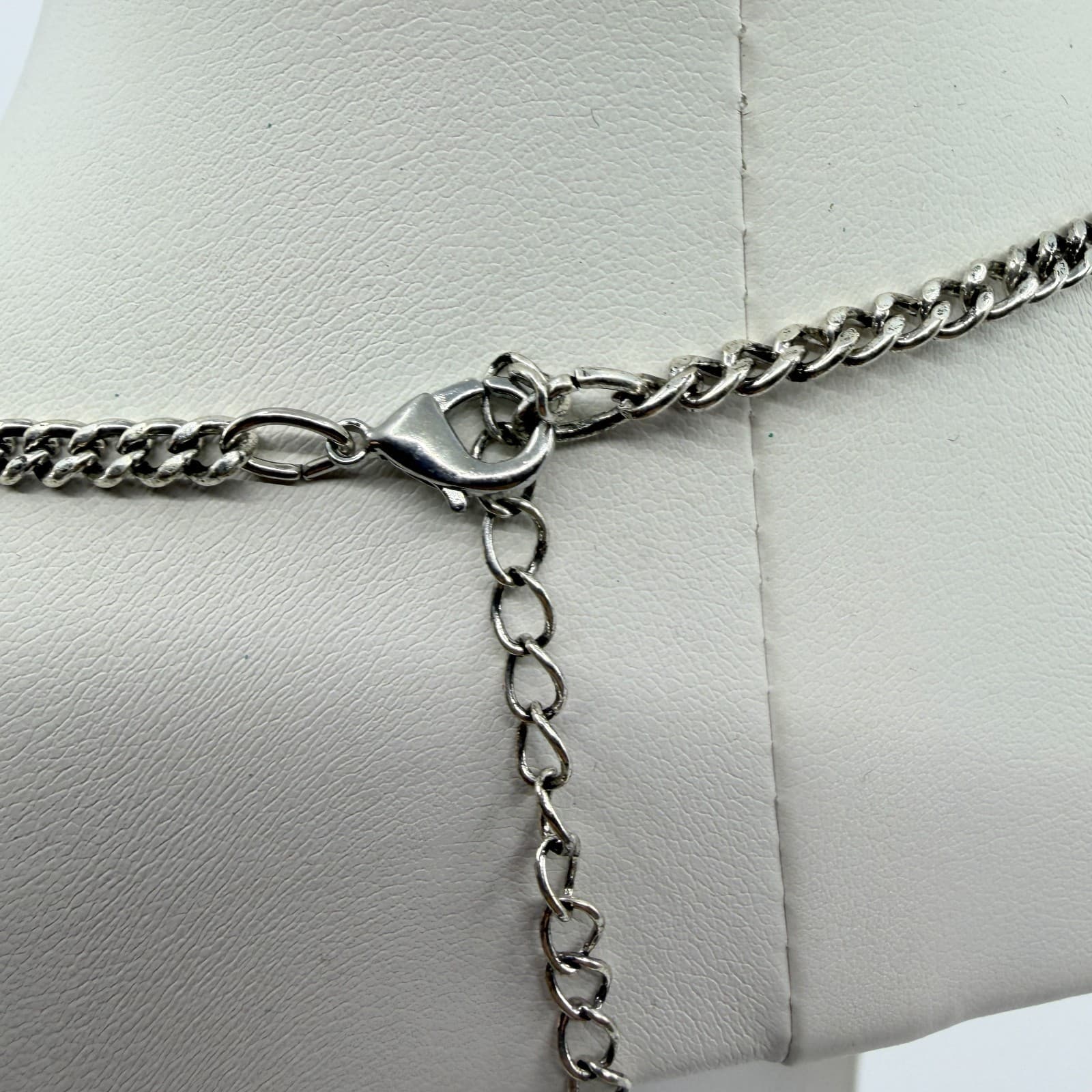 Vintage Silver Tone Boho Layered Statement Necklace Turquoise Color Beaded Coin - Thumbnail 10