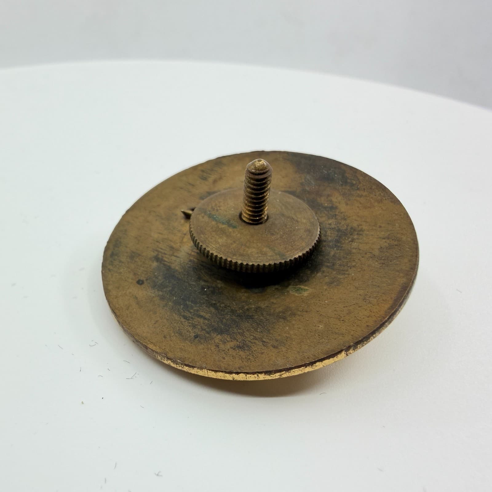 VTG US Army Great Seal Eagle Enlisted Hat Badge Screw Back Insignia Brass Tone - Thumbnail 5