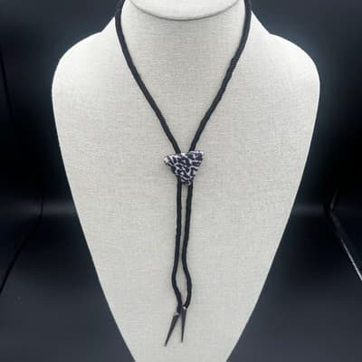 Vintage Handmade Triangle Bolo Tie Necklace Women's Fashion Jewelry 34''