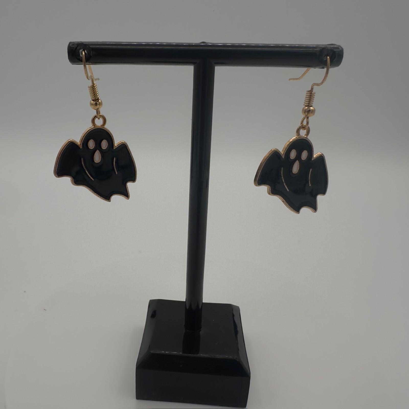 Vintage Gold-Tone Textured Abstract Drop Earrings Lightweight Boho Style - Thumbnail 5