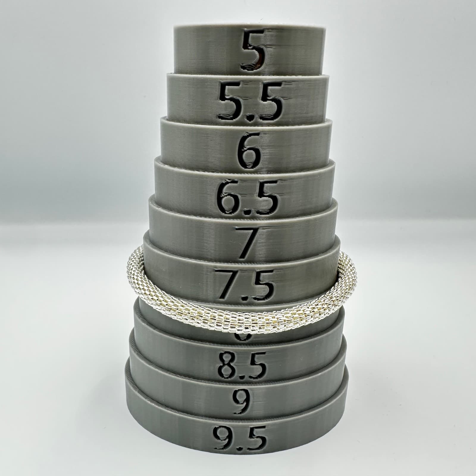 Vintage Silver-Tone Wide Mesh Chain Cuff Bracelet Unisex - Thumbnail 6