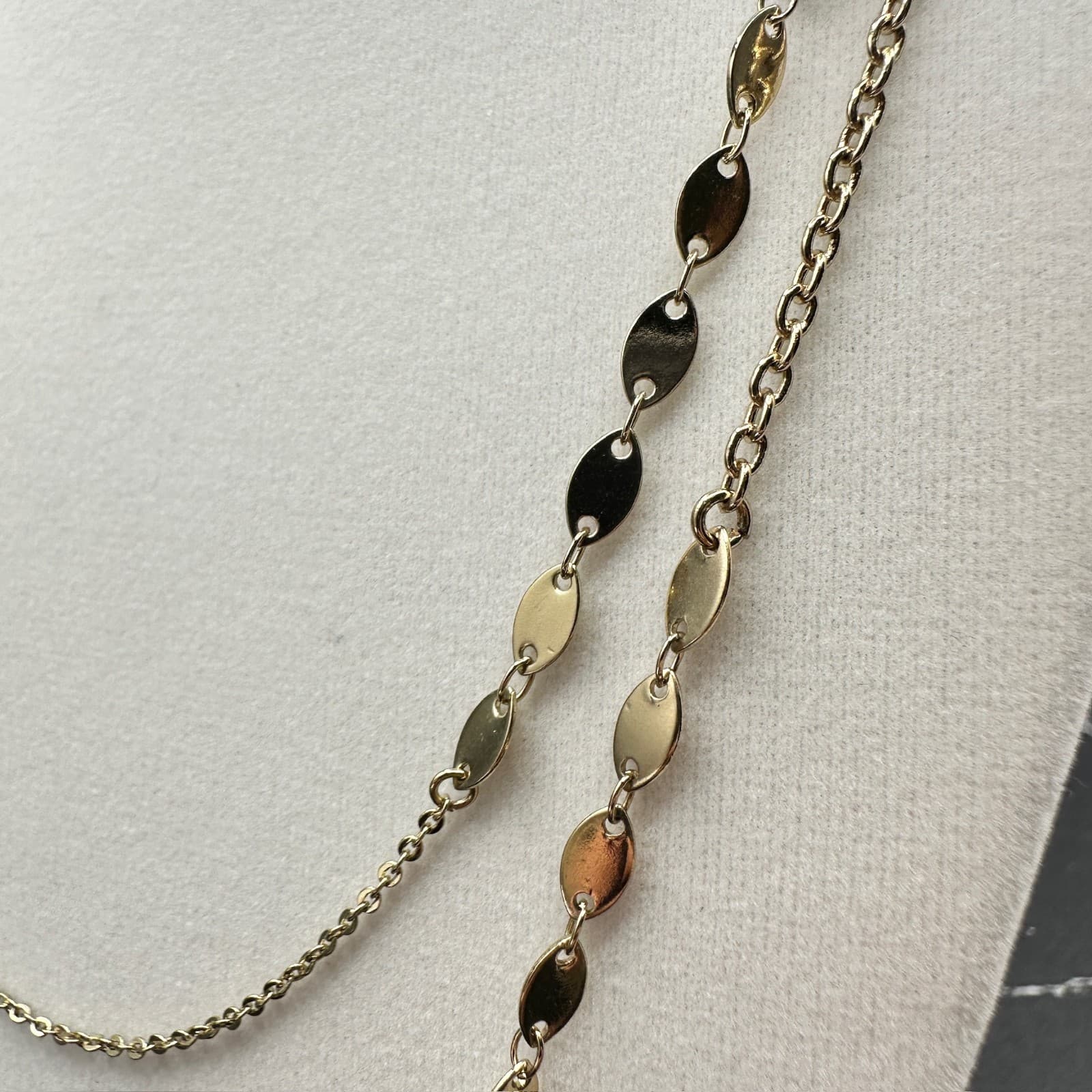 Vintage Sugarfix Gold-Tone Oval Link Chain Collectible Retro Lobster Layered - Thumbnail 5