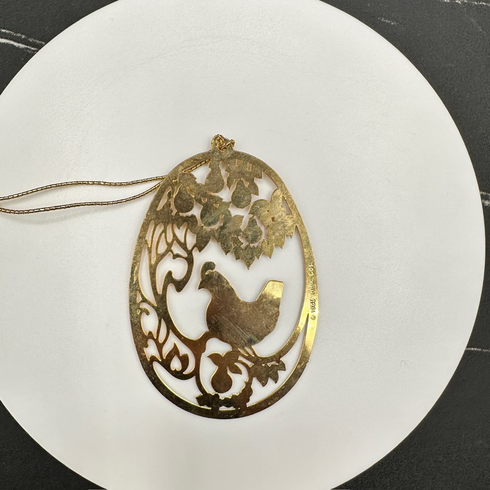 Vintage 1985 Hallmark Partridge in a Pear Tree Twelve Days of Christmas Ornament - Thumbnail 4