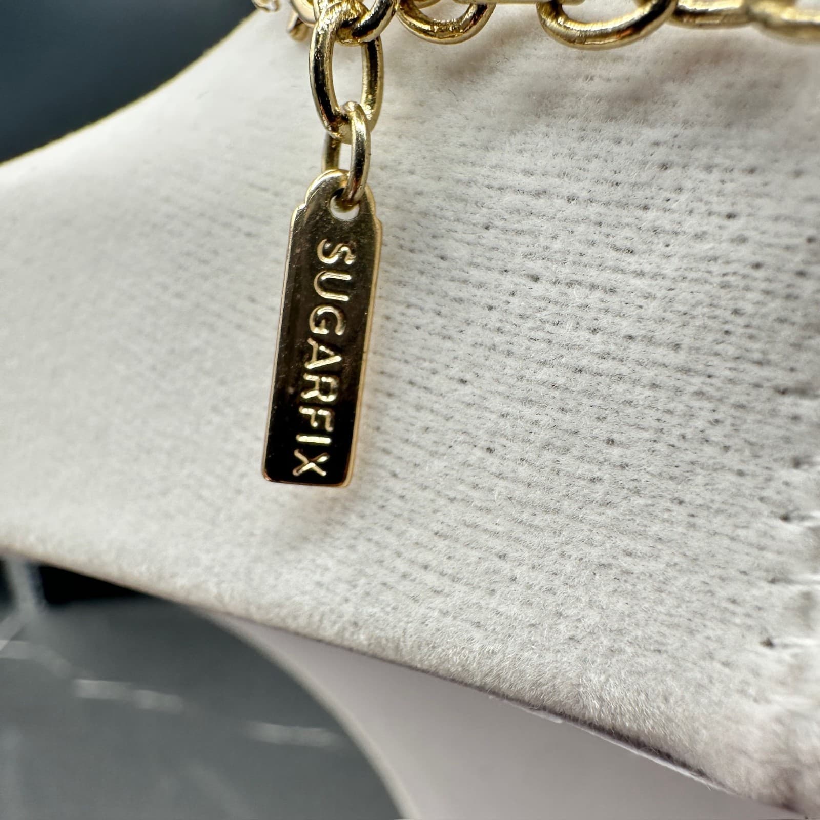Vintage Sugarfix Gold-Tone Oval Link Chain Collectible Retro Lobster Layered - Thumbnail 8