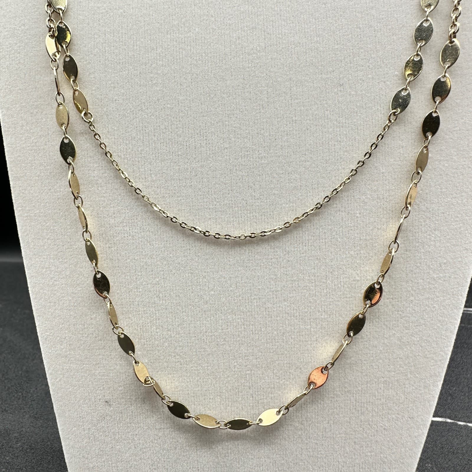 Vintage Sugarfix Gold-Tone Oval Link Chain Collectible Retro Lobster Layered - Thumbnail 2