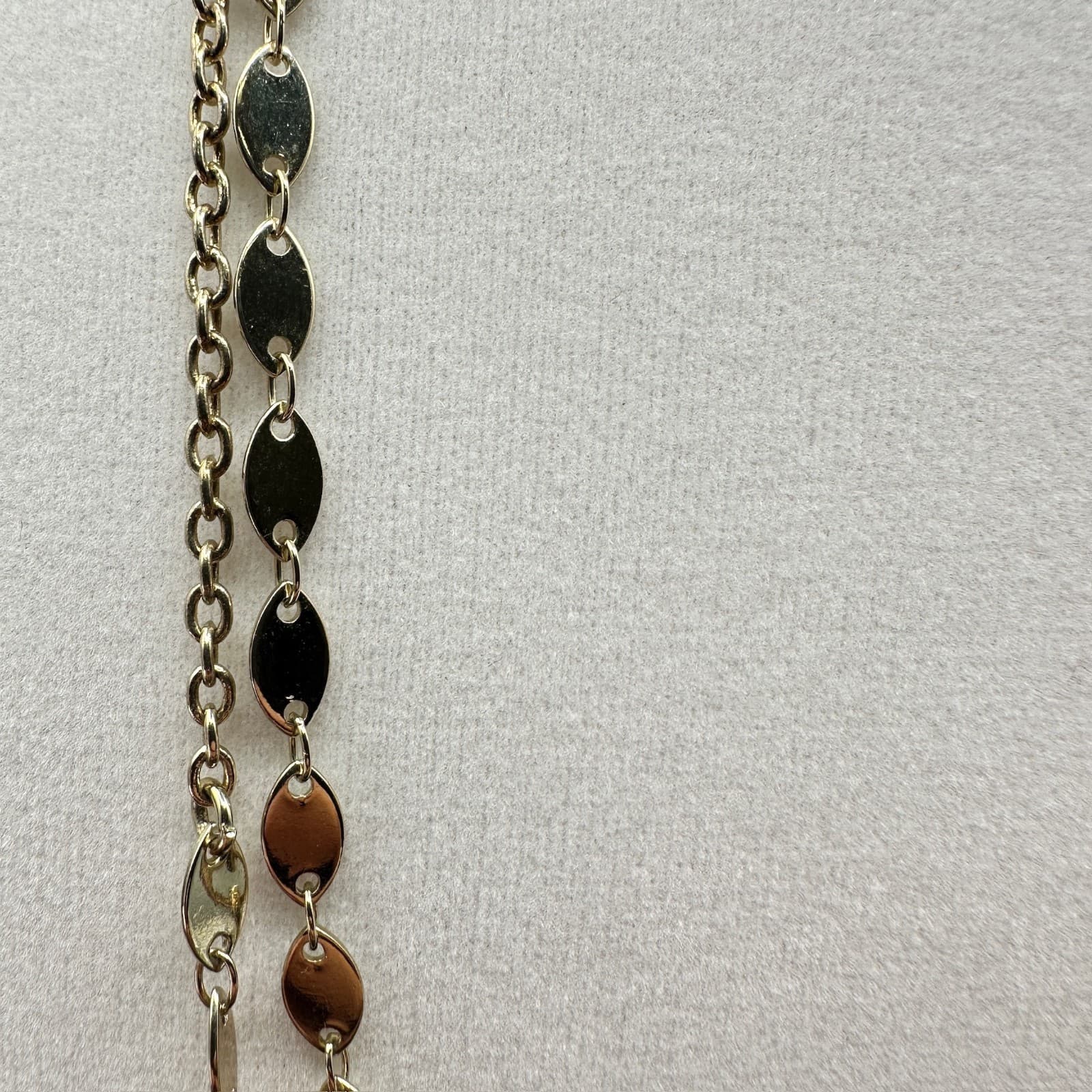 Vintage Sugarfix Gold-Tone Oval Link Chain Collectible Retro Lobster Layered - Thumbnail 6