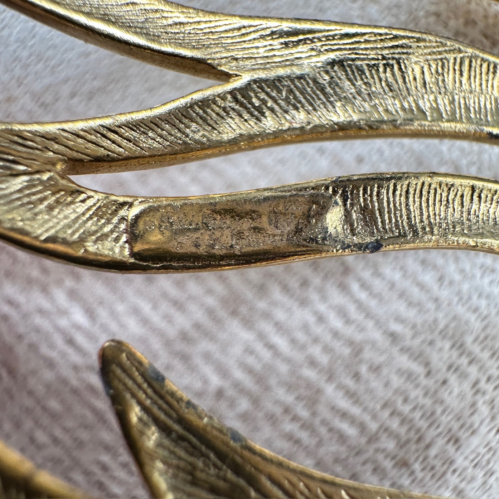 Vintage Gold-Tone Openwork Leaf Fashion Classic Retro Lapel Brooch Pin - Thumbnail 8