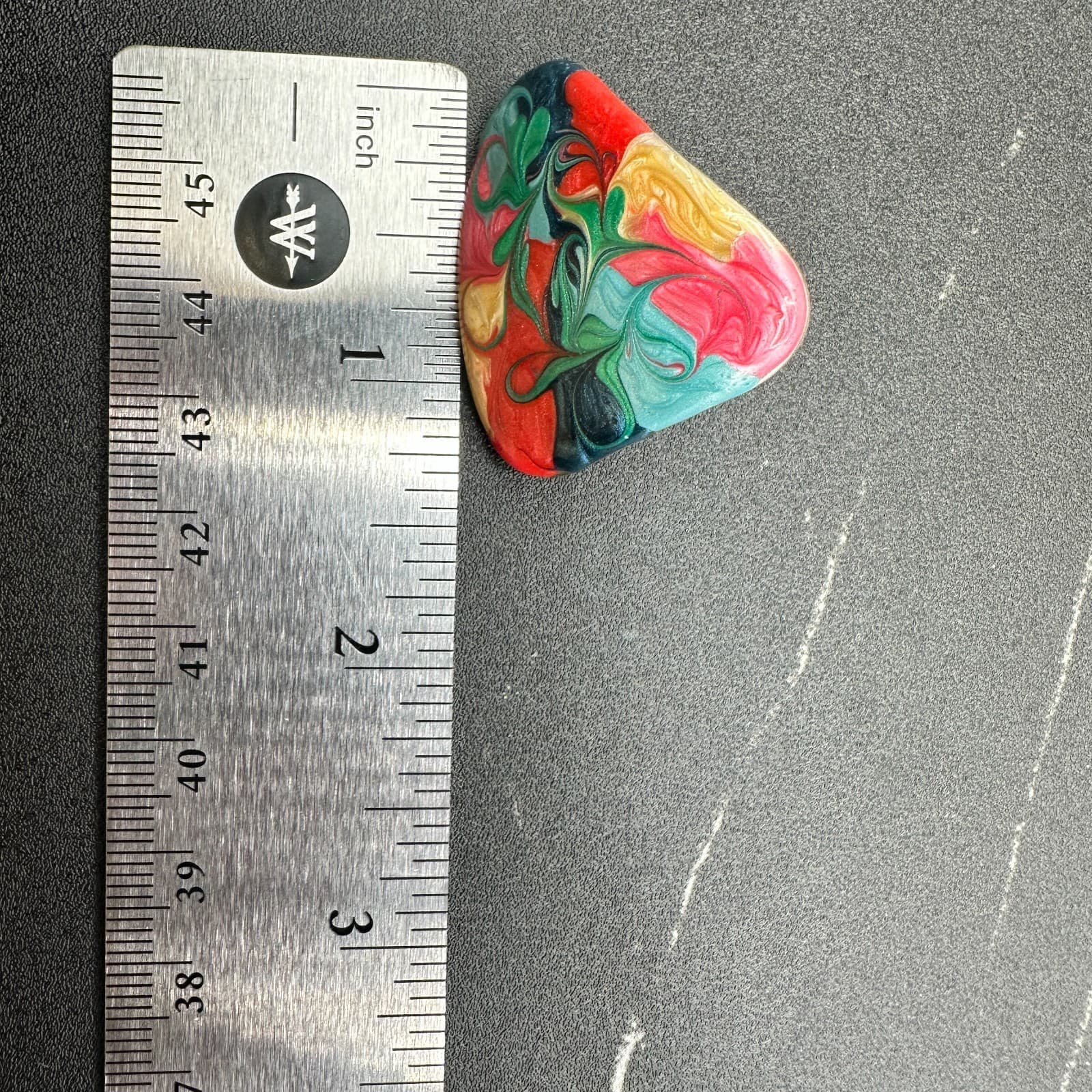 Vintage Multicolor Swirled Shimmer Marbled Abstract Post Screw-Back Earrings - Thumbnail 9