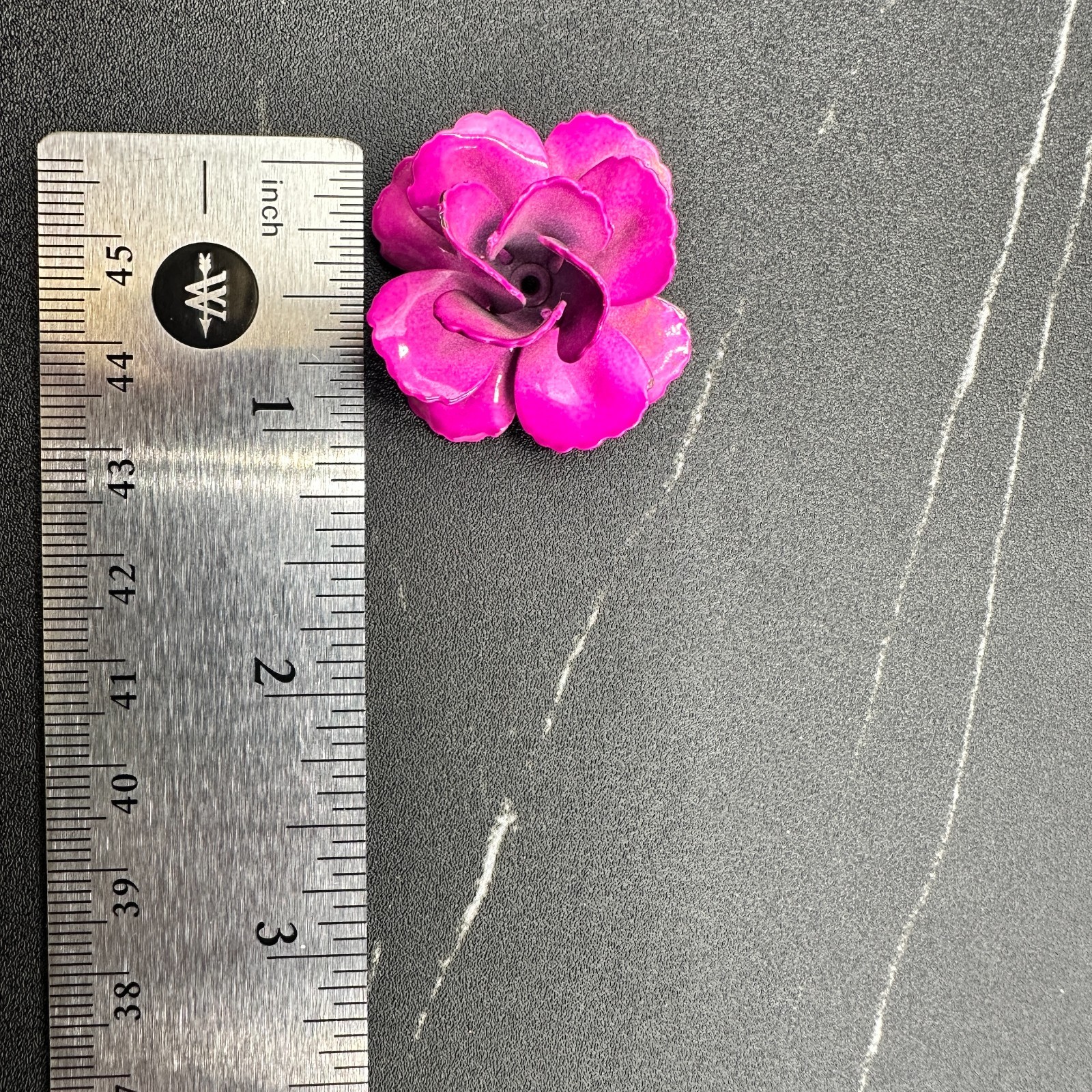 VTG Long Drop Earrings Purple Layered Flower Faceted Bead Silver Tone Dangle - Thumbnail 8