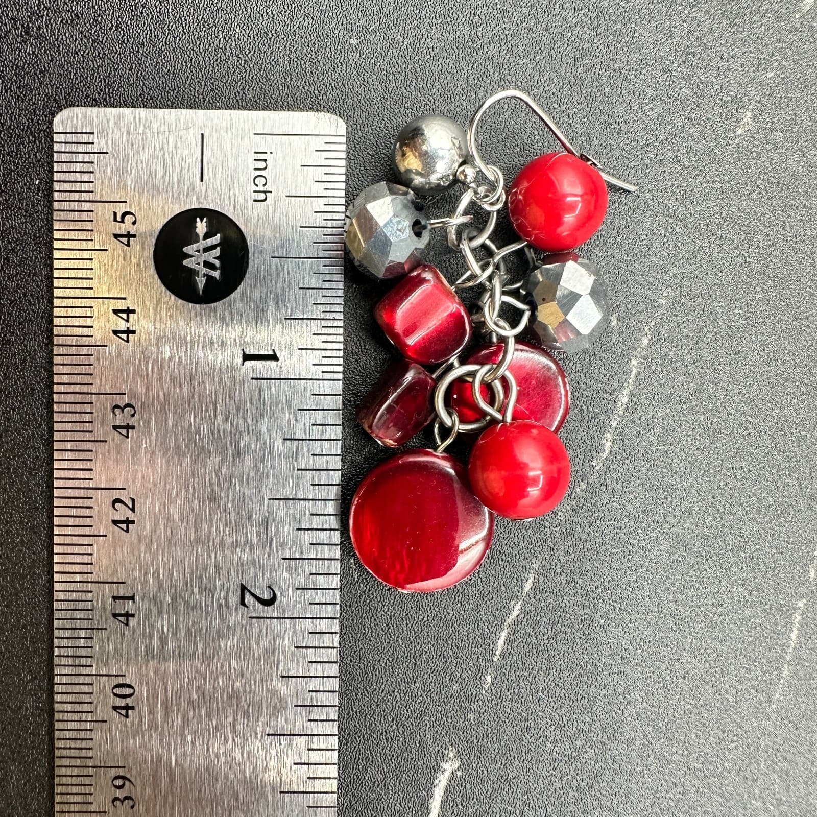 Vintage Womens Silver Tone Multicolor Plastic Beaded Beauty Dangle/Drop Earrings - Thumbnail 10