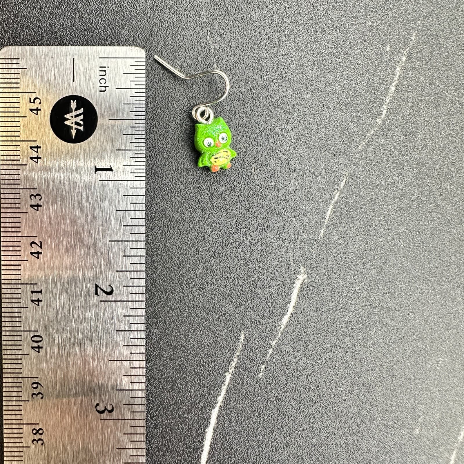 Glitter Green Owl Dangle Earrings Cute Kawaii Forest Style - Thumbnail 5