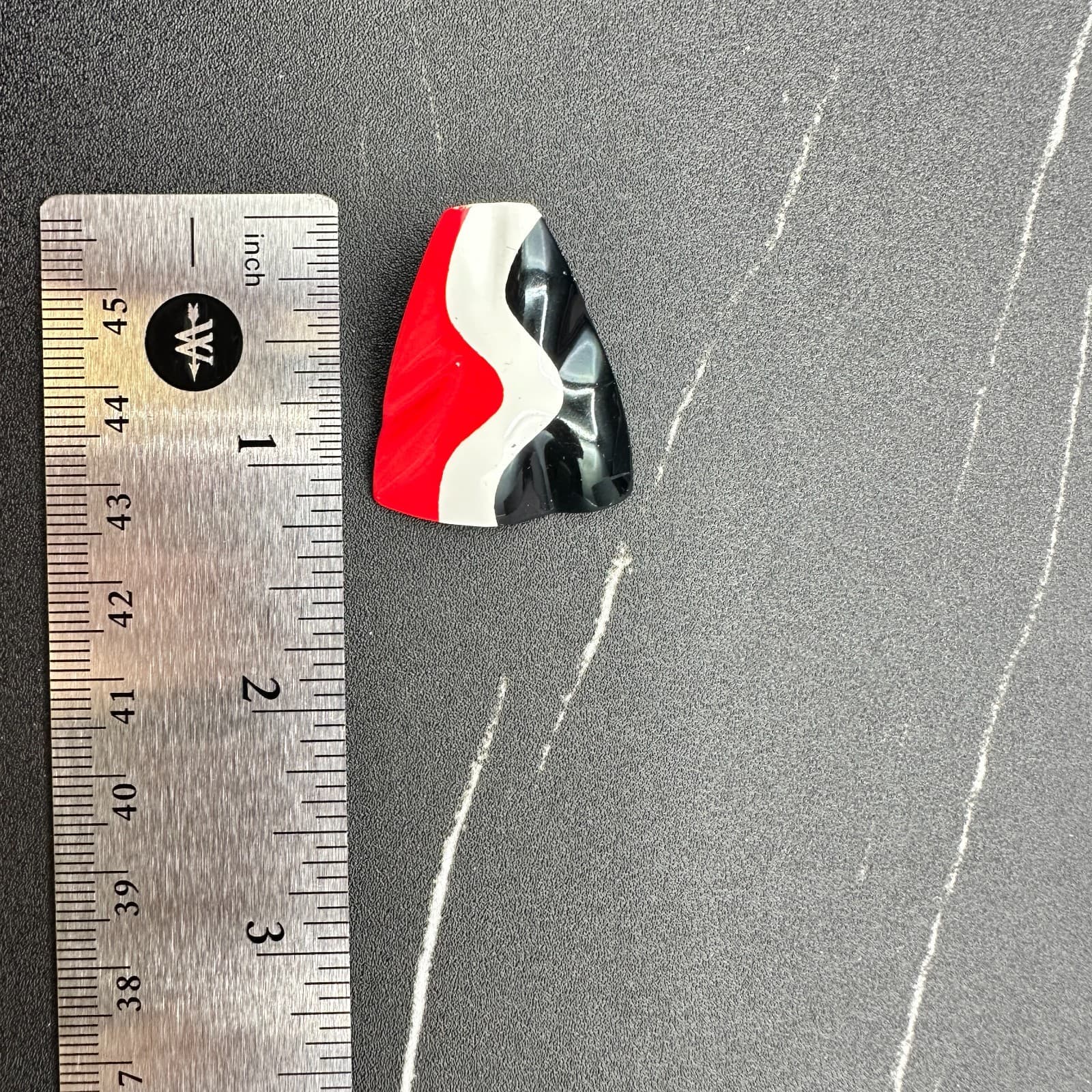 Red Black White Modern Wave Stud Earrings 80s Acrylic Statement - Thumbnail 8