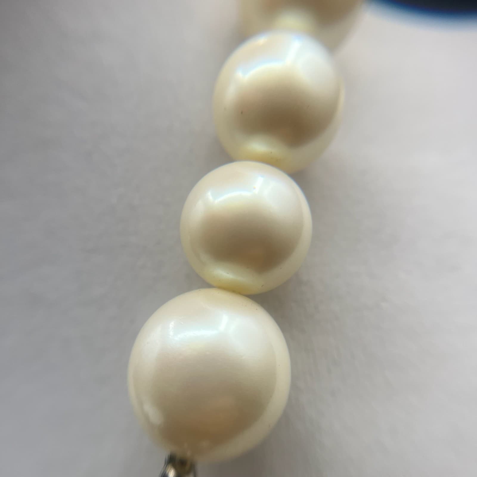 Vintage Y2K Chunky Pearl Necklace Gold Tone Rhinestone Beaded Chain Jewellery - Thumbnail 9