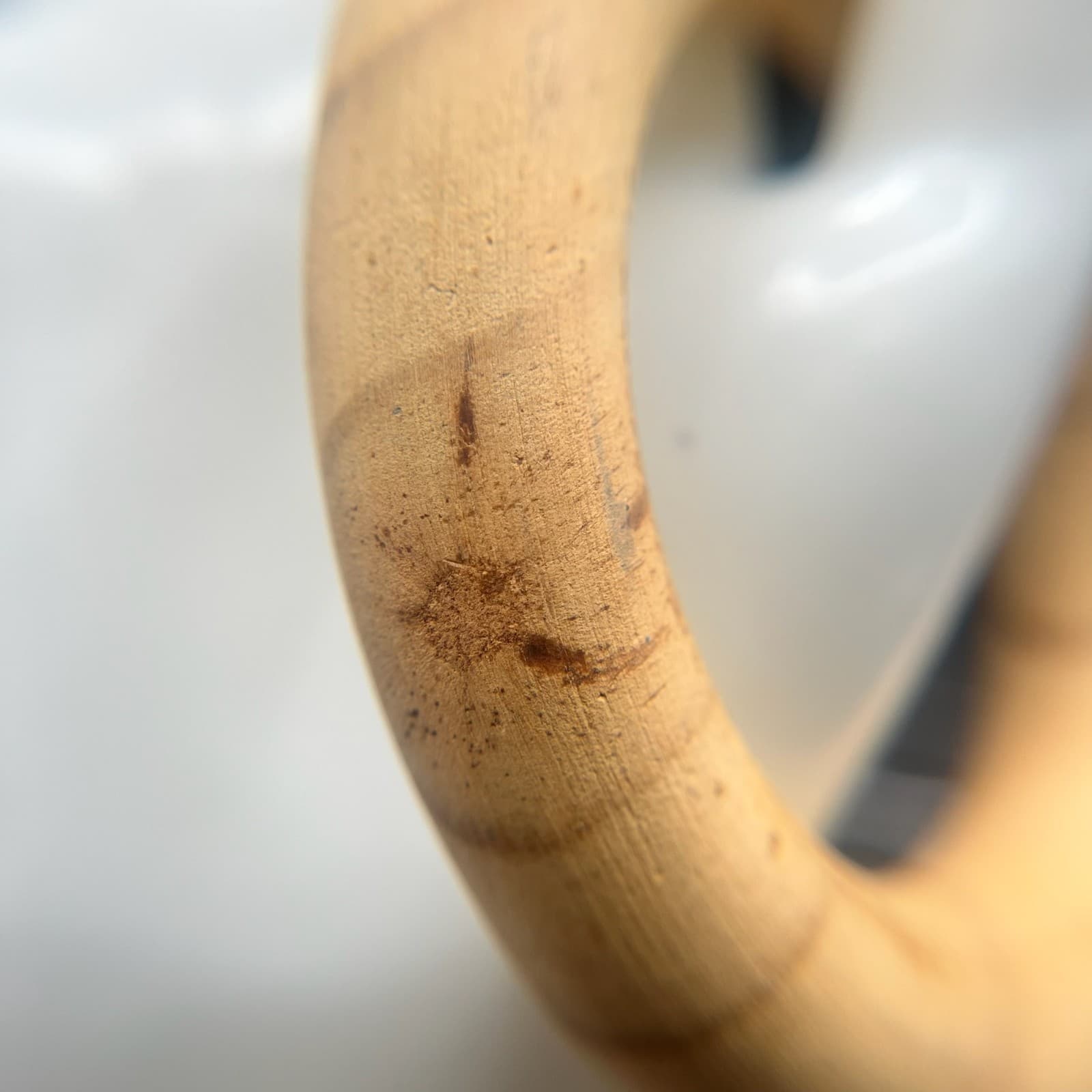 Vintage 70s Boho Hippie Lucite Bangle Bracelet Slip-on Beech Chunky Jewelry - Thumbnail 4
