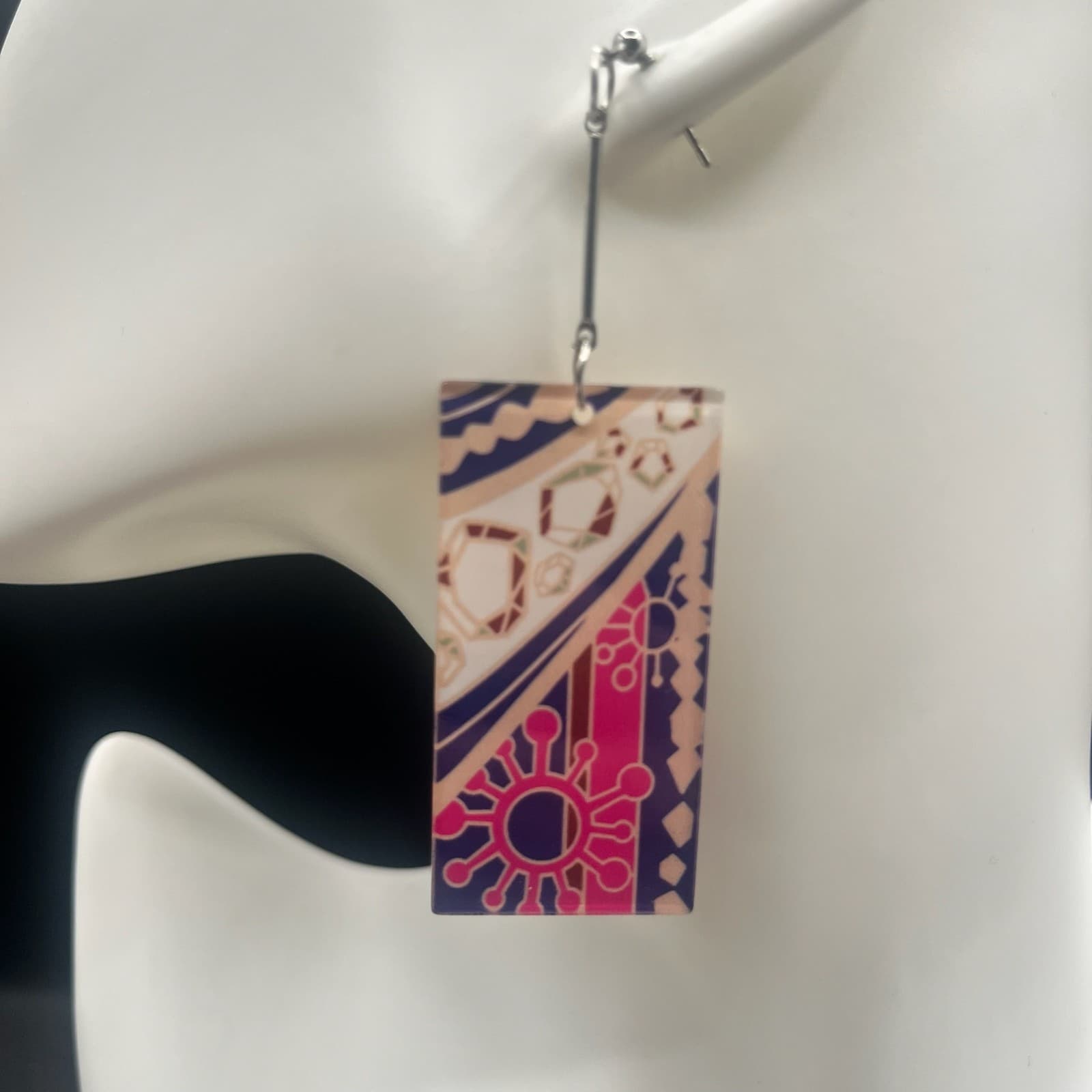 Vintage Y2K Geometric Pattern Women's Dangle Earrings Classic Fashion Jewelry - Thumbnail 5